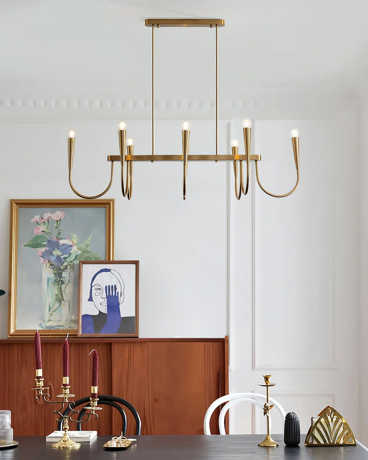 Lustra Chandelier Gold Symphony Curved Elegant - Image 13