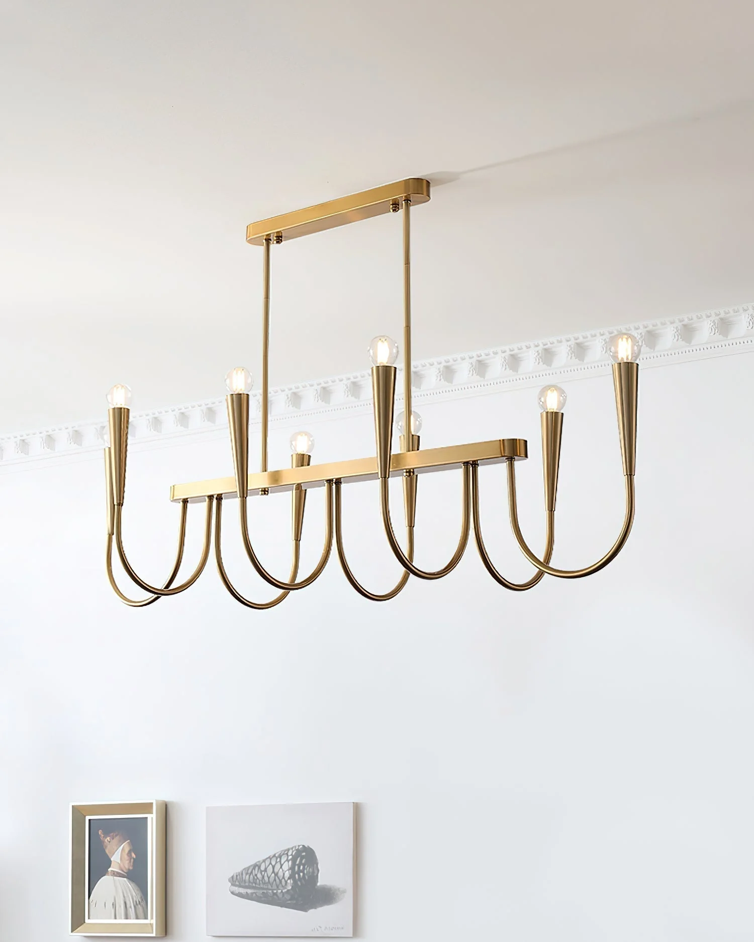 Lustra Chandelier Gold Symphony Curved Elegant - Image 14