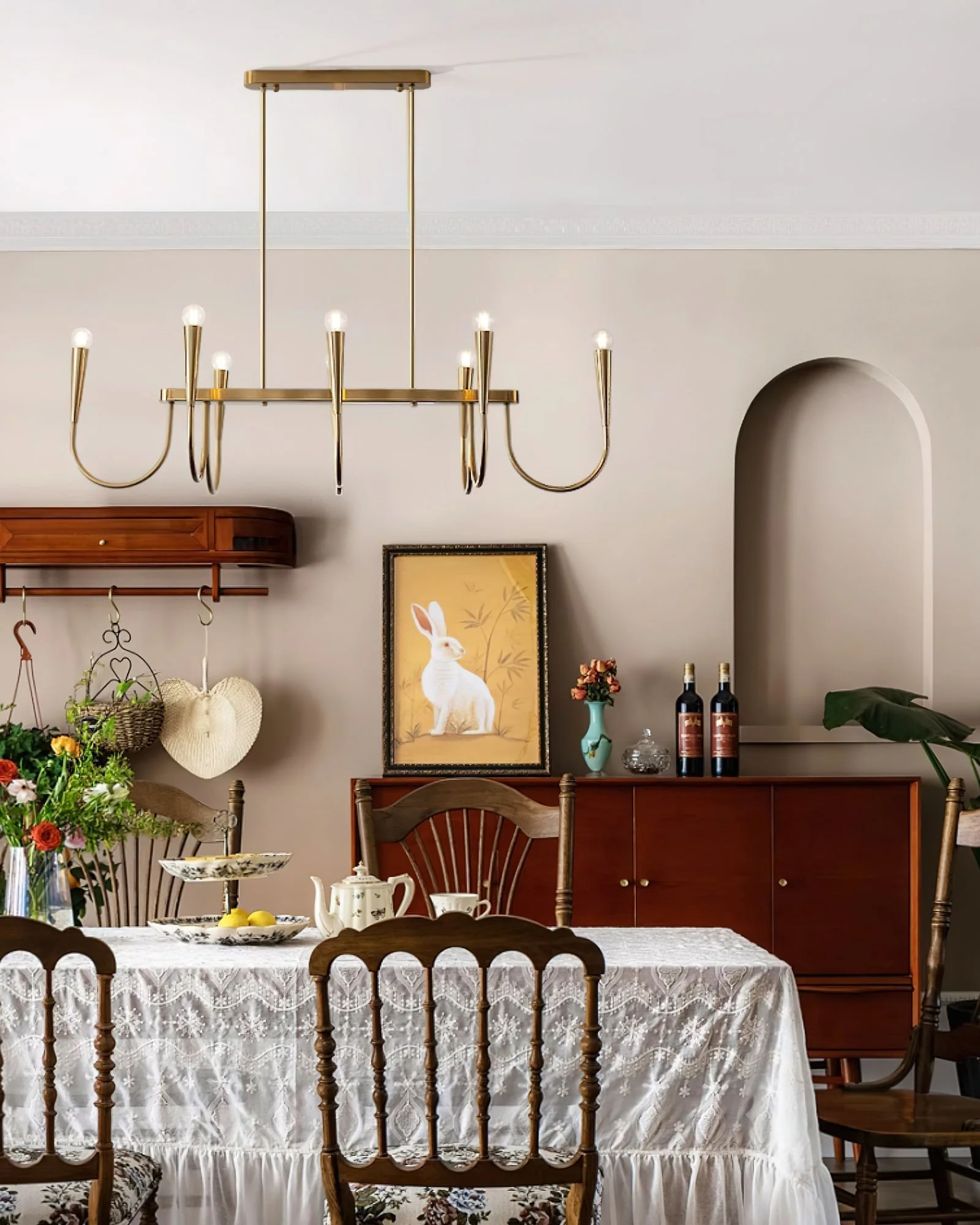 Lustra Chandelier Gold Symphony Curved Elegant - Image 16