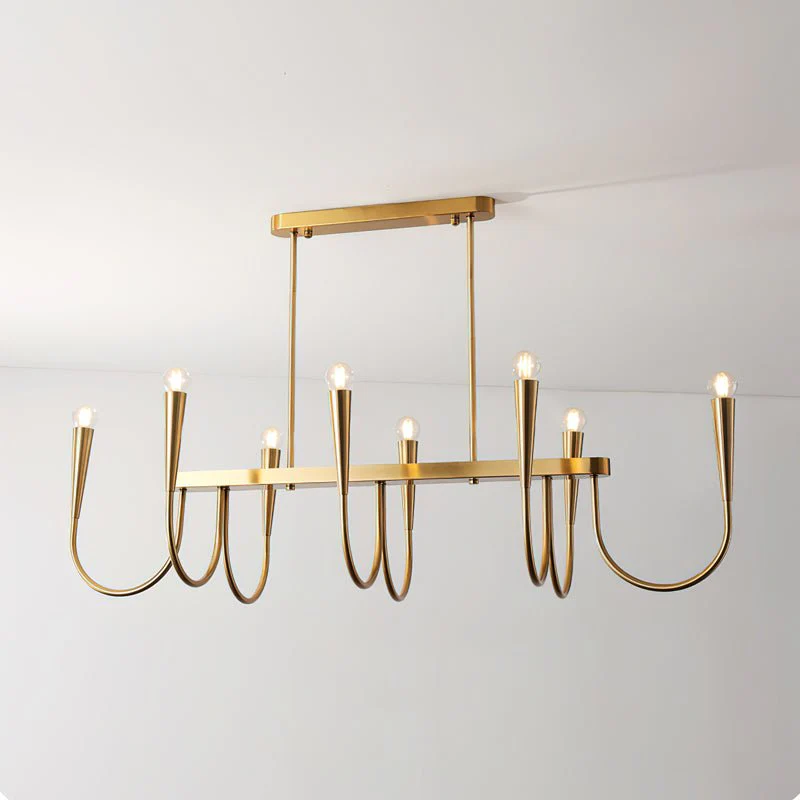 Lustra Chandelier Gold Symphony Curved Elegant - Image 3