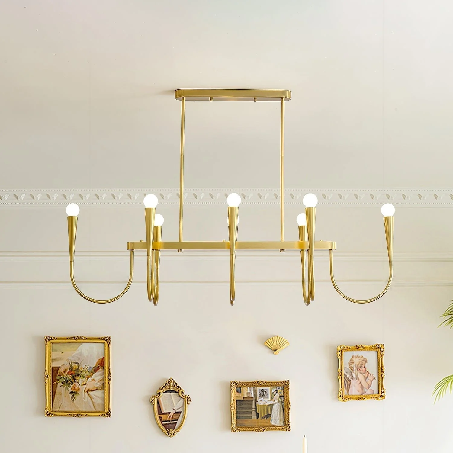 Lustra Chandelier Gold Symphony Curved Elegant - Image 4