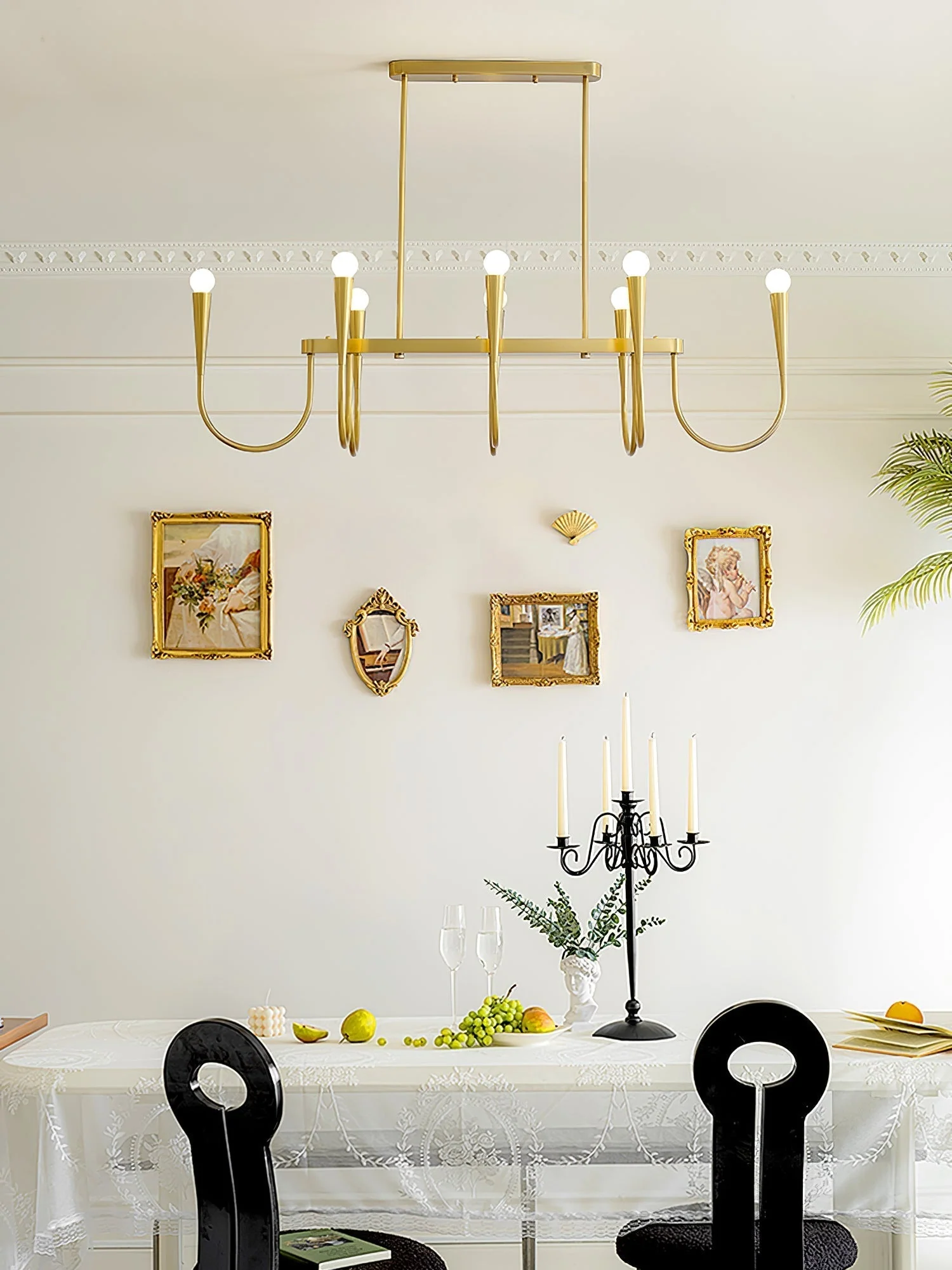 Lustra Chandelier Gold Symphony Curved Elegant - Image 7