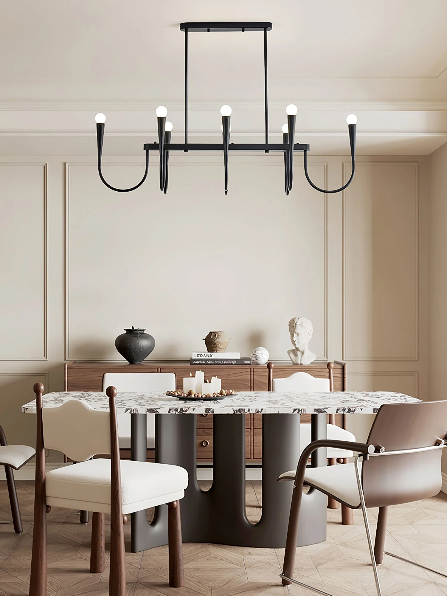 Lustra Chandelier Gold Symphony Curved Elegant - Image 8