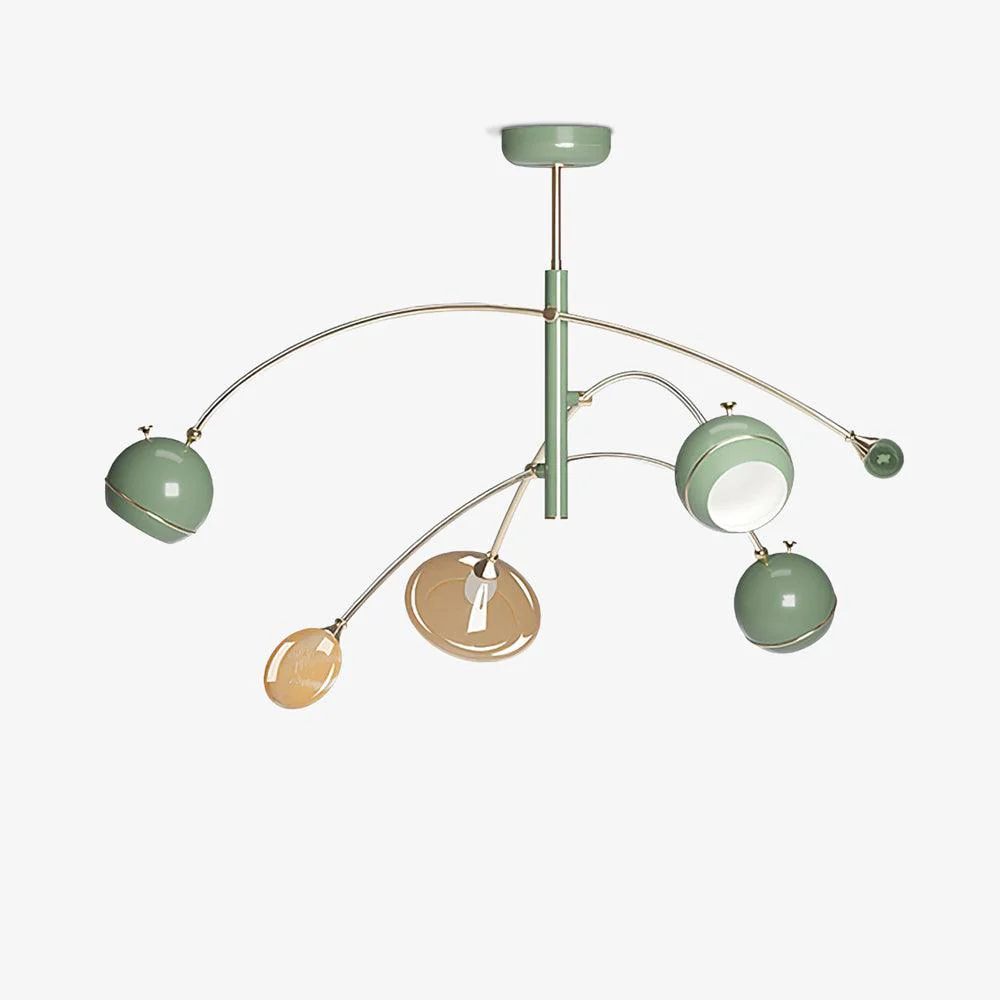 Lustra Chandelier Green Sci-Fi Elegant