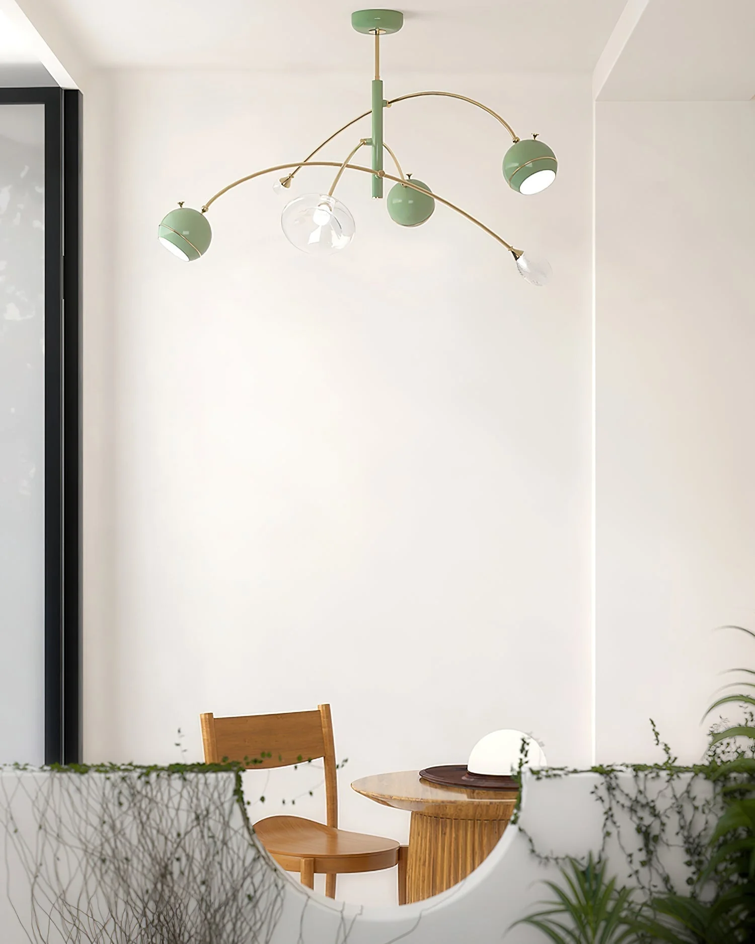 Lustra Chandelier Green Sci-Fi Elegant - Image 10