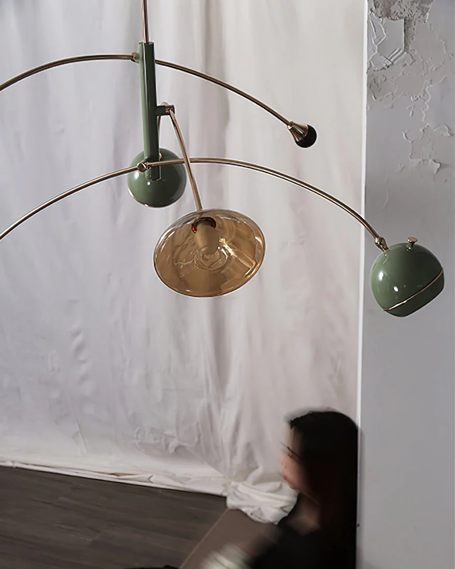 Lustra Chandelier Green Sci-Fi Elegant - Image 11