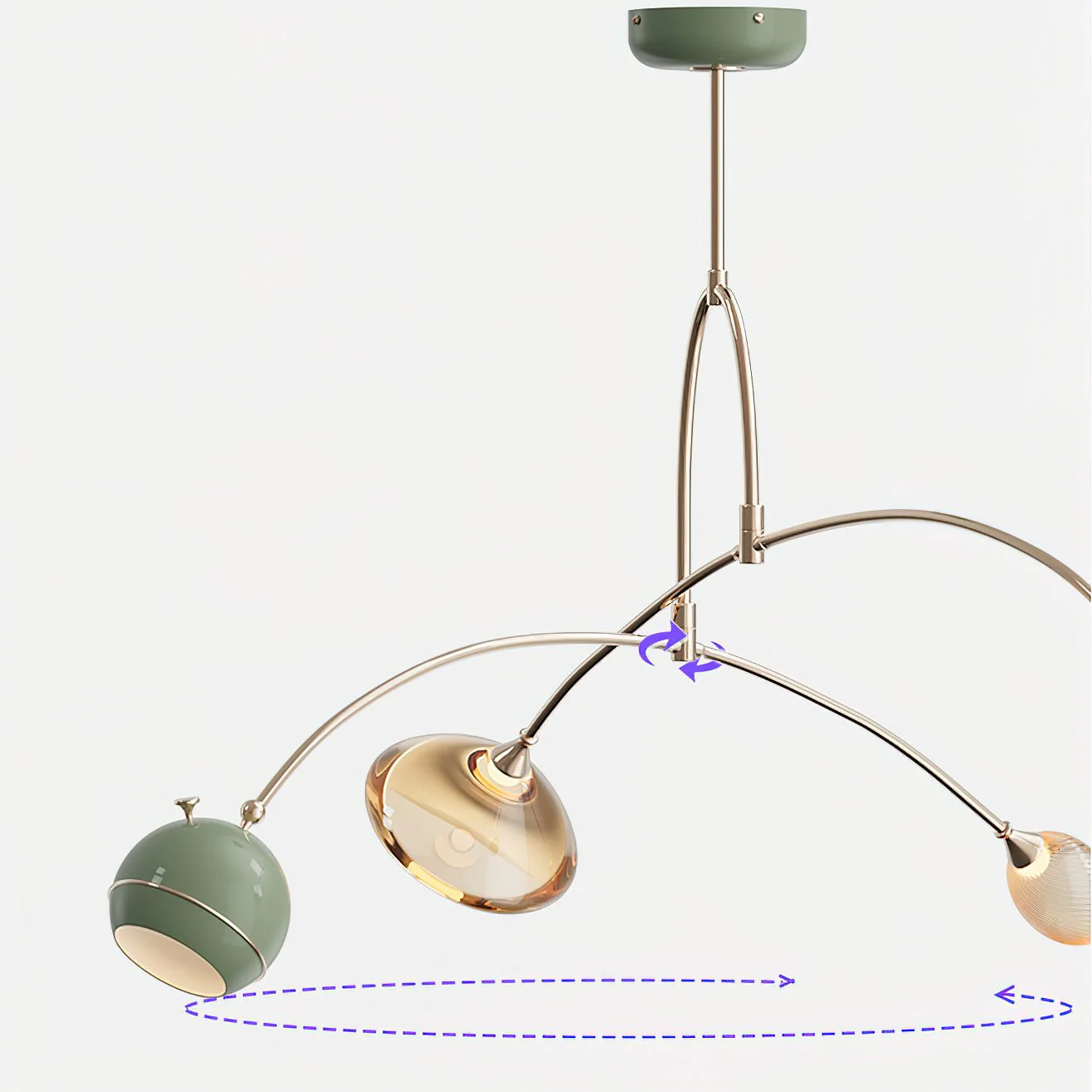 Lustra Chandelier Green Sci-Fi Elegant - Image 17