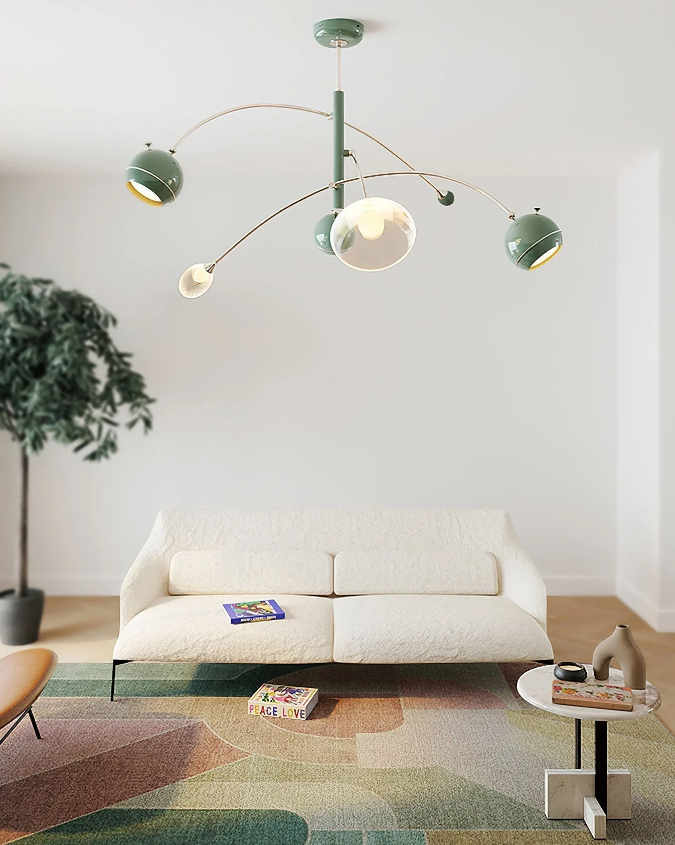 Lustra Chandelier Green Sci-Fi Elegant - Image 38