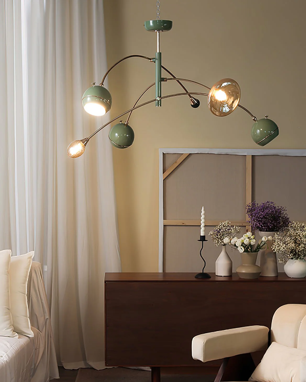 Lustra Chandelier Green Sci-Fi Elegant - Image 39