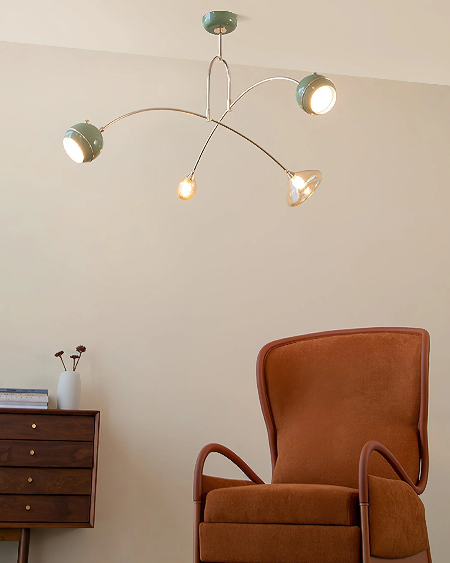 Lustra Chandelier Green Sci-Fi Elegant - Image 5
