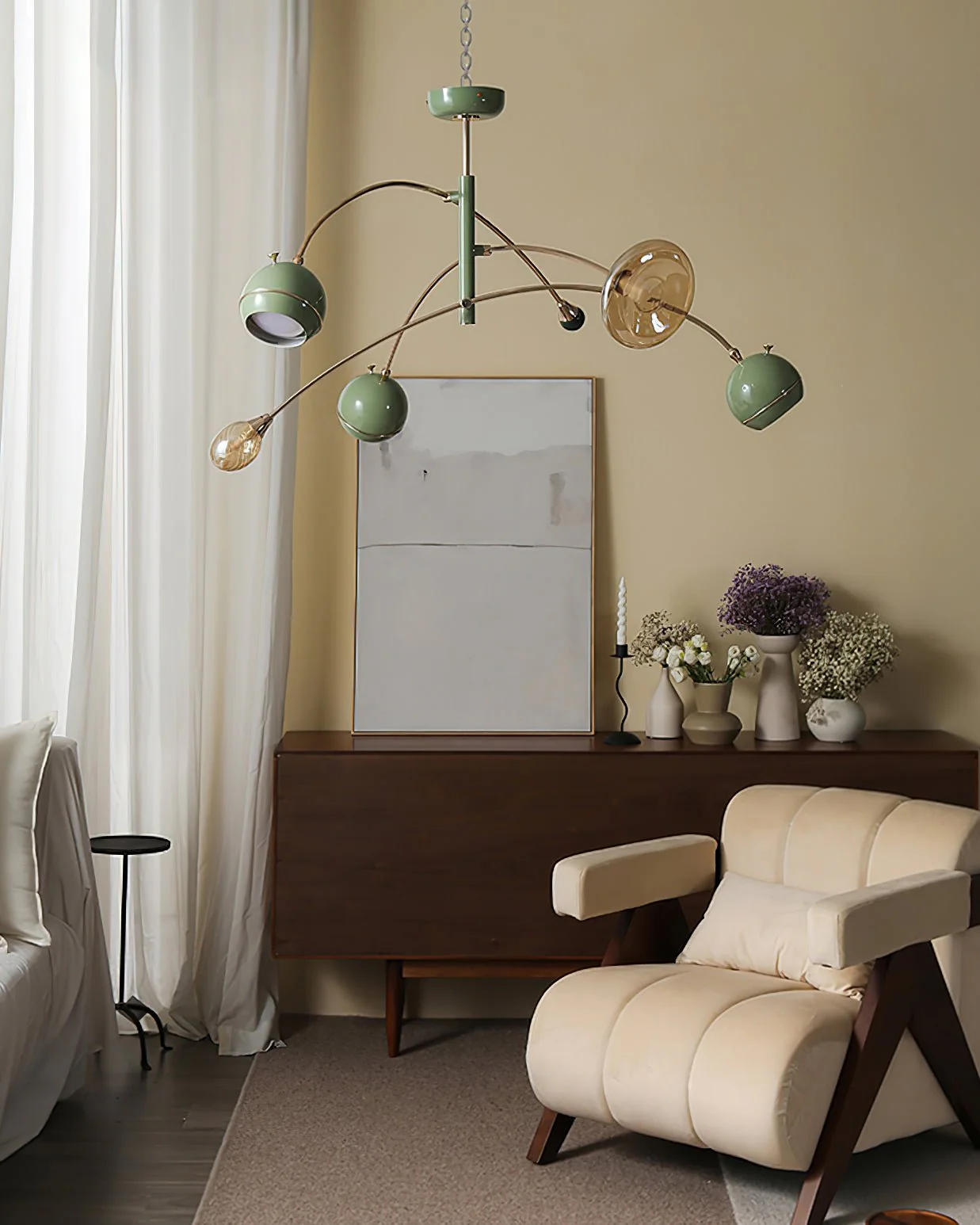Lustra Chandelier Green Sci-Fi Elegant - Image 9