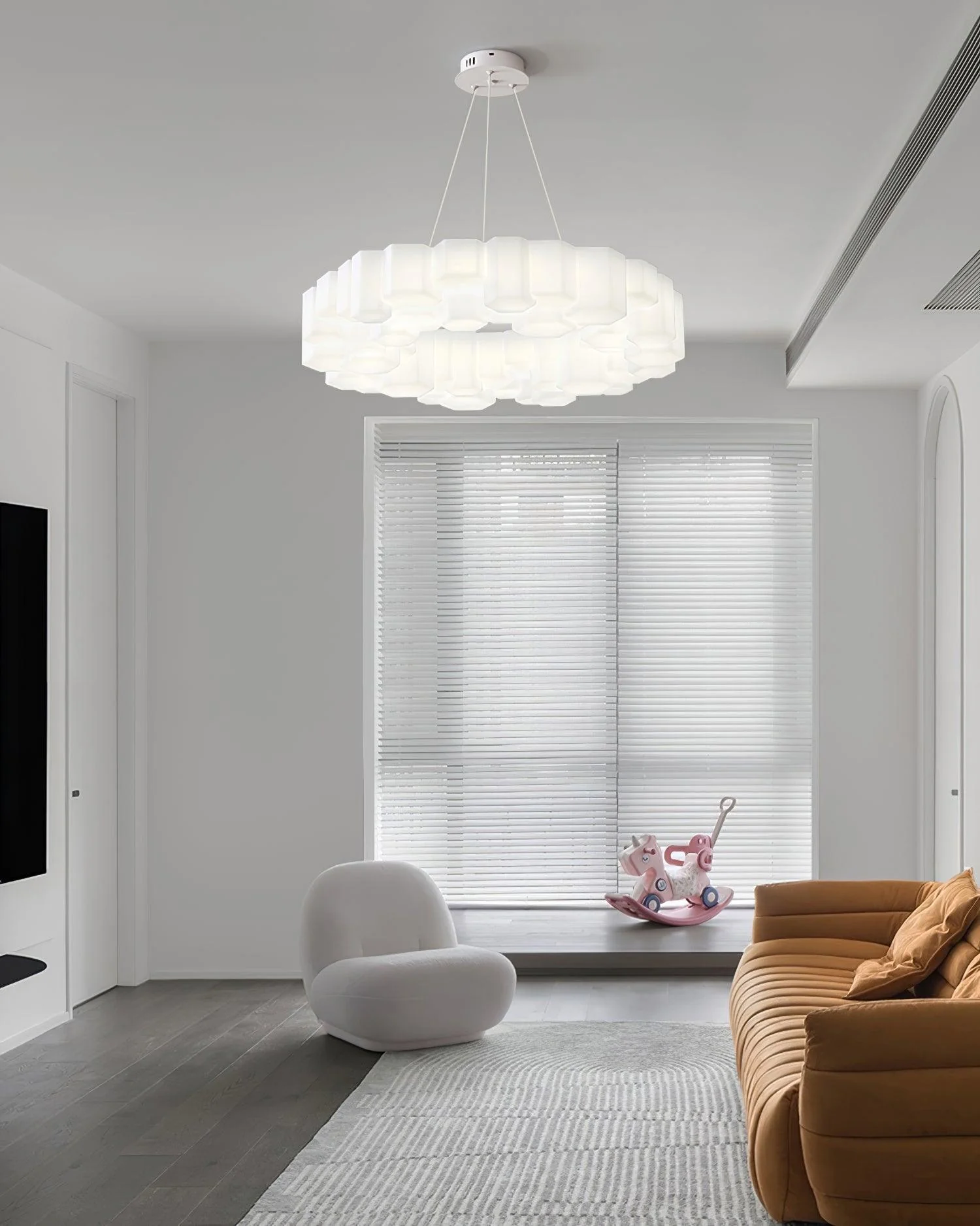 Lustra Chandelier Honeycomb Glossy White Polycarbonate - Image 24
