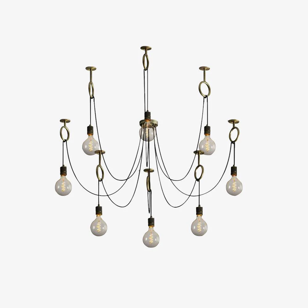 Lustra Chandelier Industrial Spider Bulb Hanging - Image 8