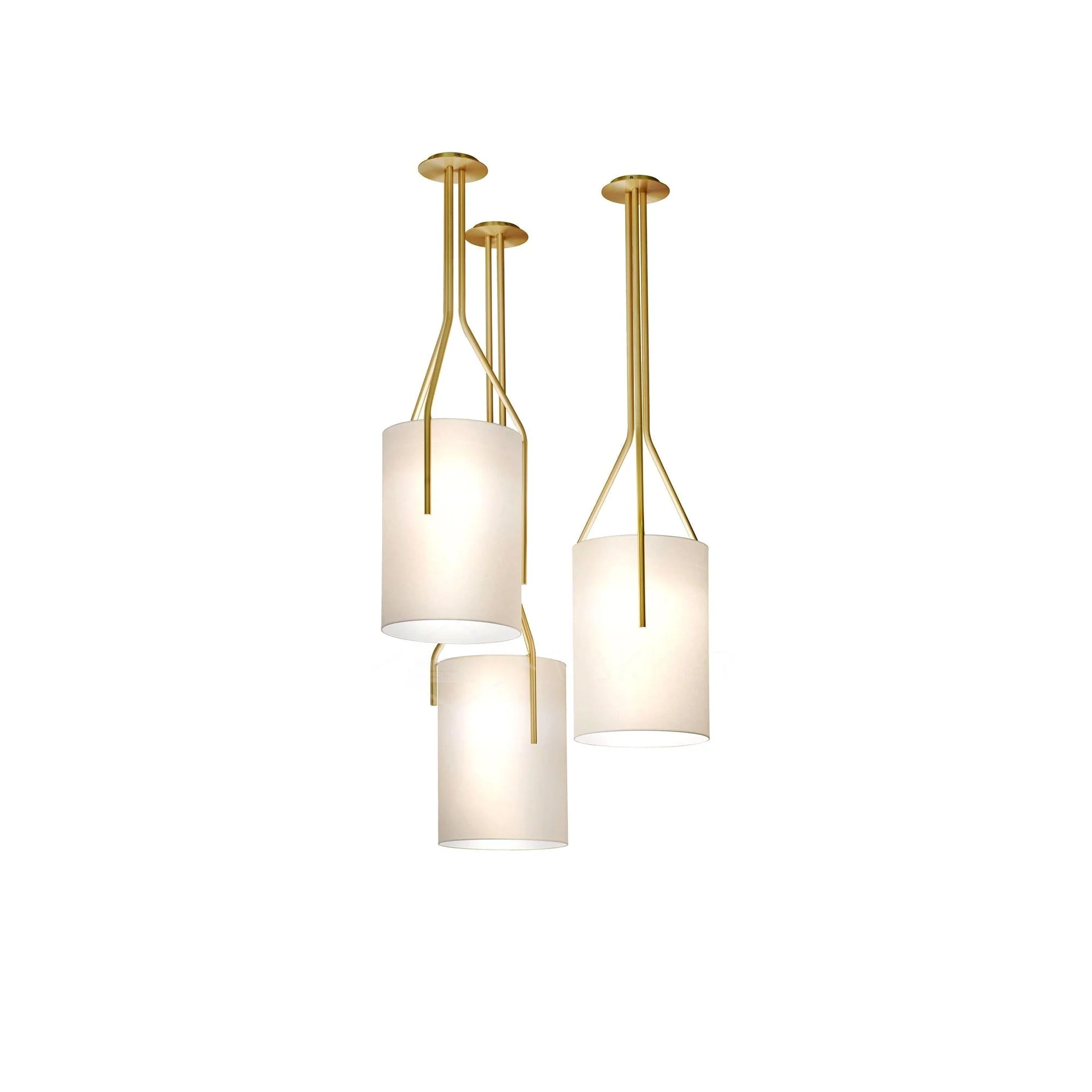 Lustra Chandelier LED 3-Lights Brass Modern - Image 20