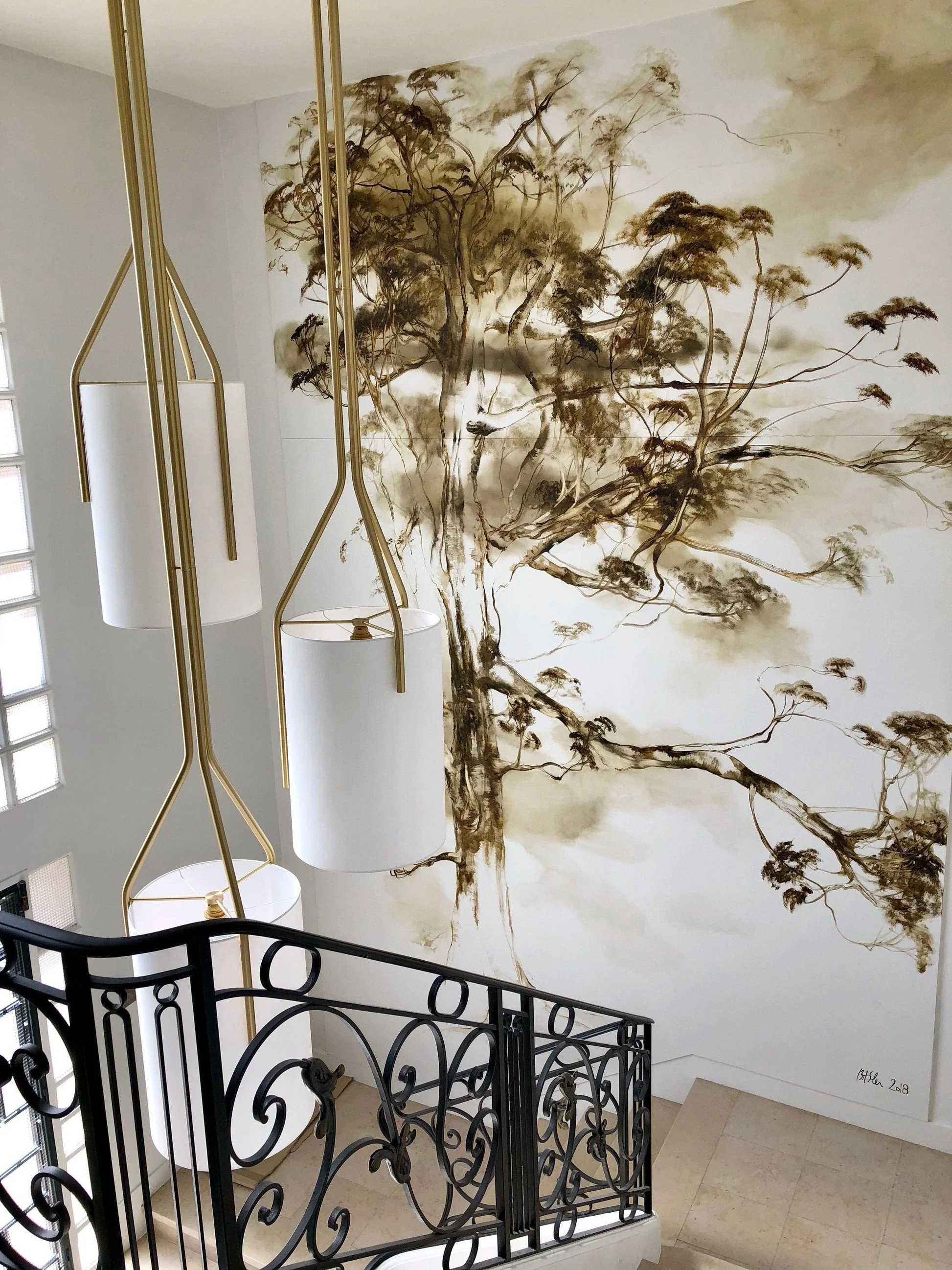 Lustra Chandelier LED 3-Lights Brass Modern - Image 38