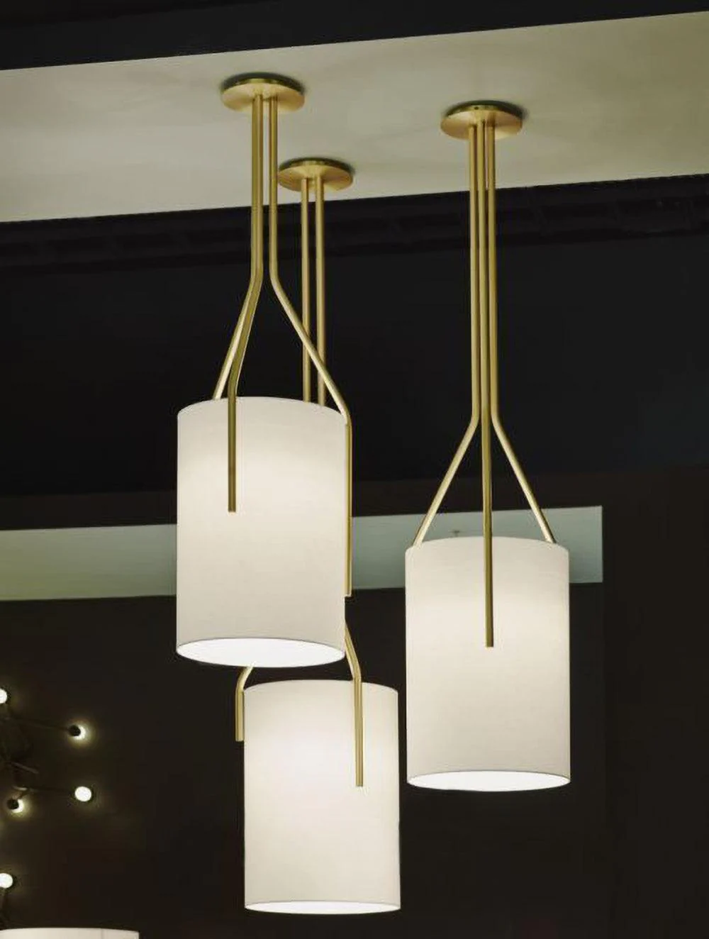 Lustra Chandelier LED 3-Lights Brass Modern - Image 58