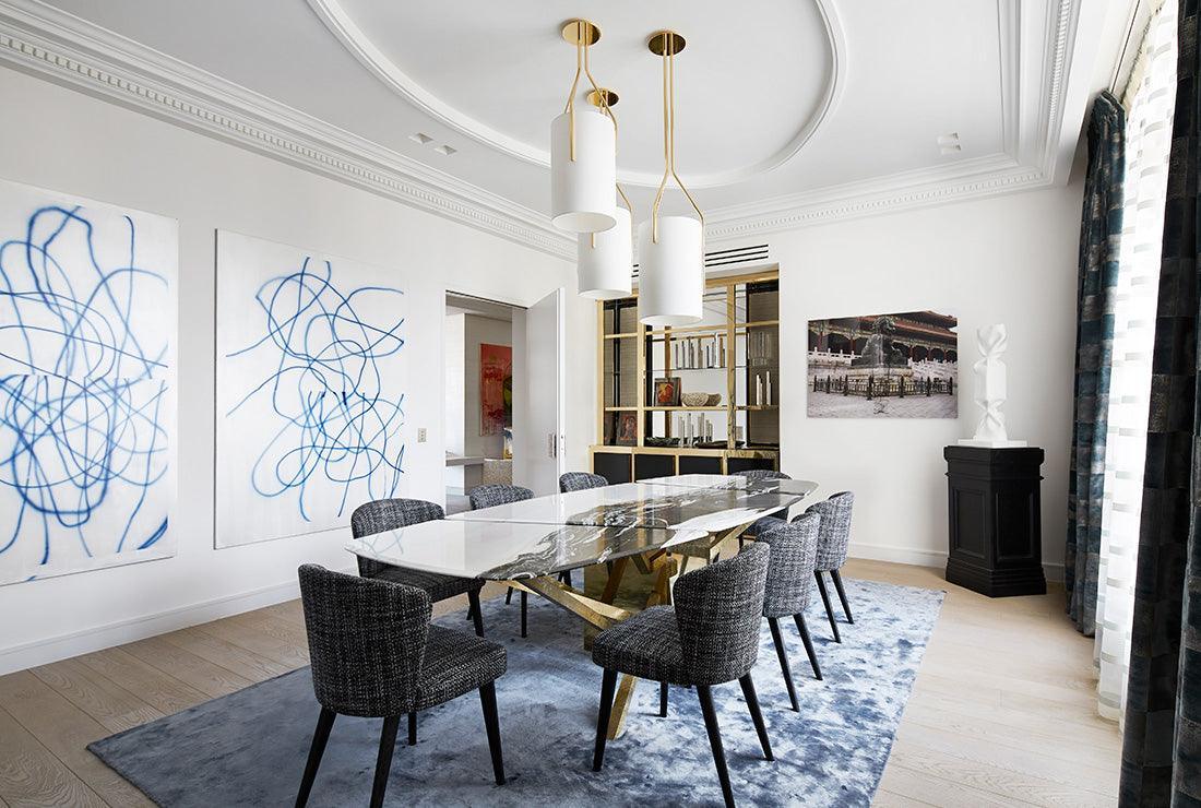Lustra Chandelier LED 3-Lights Brass Modern - Image 59