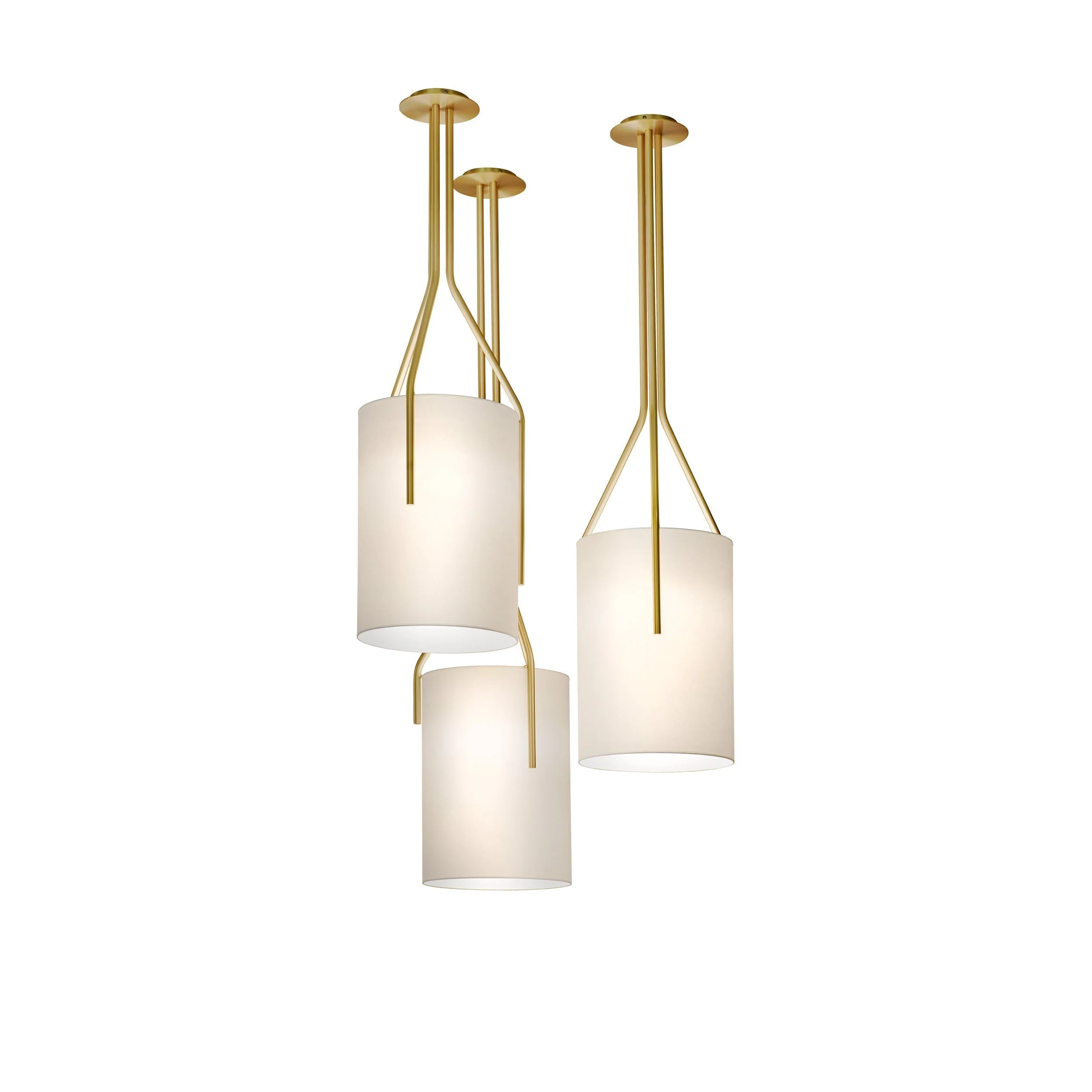 Lustra Chandelier LED 3-Lights Brass Modern - Image 94