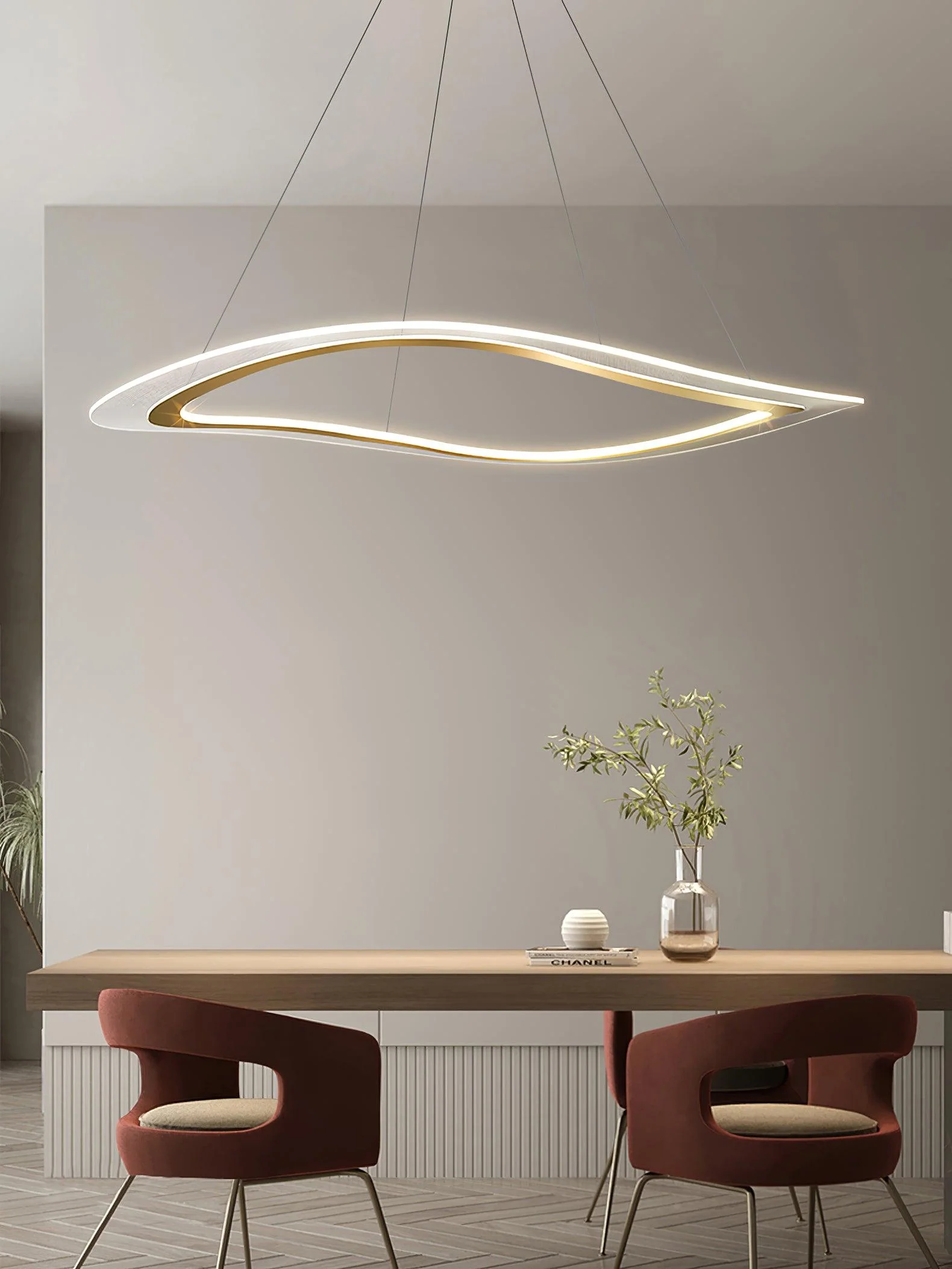 Lustra Chandelier LED Gold Modern - Image 13