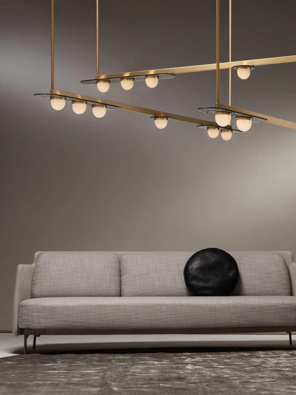 Lustra Chandelier LED Linear Gold Frame - Image 15
