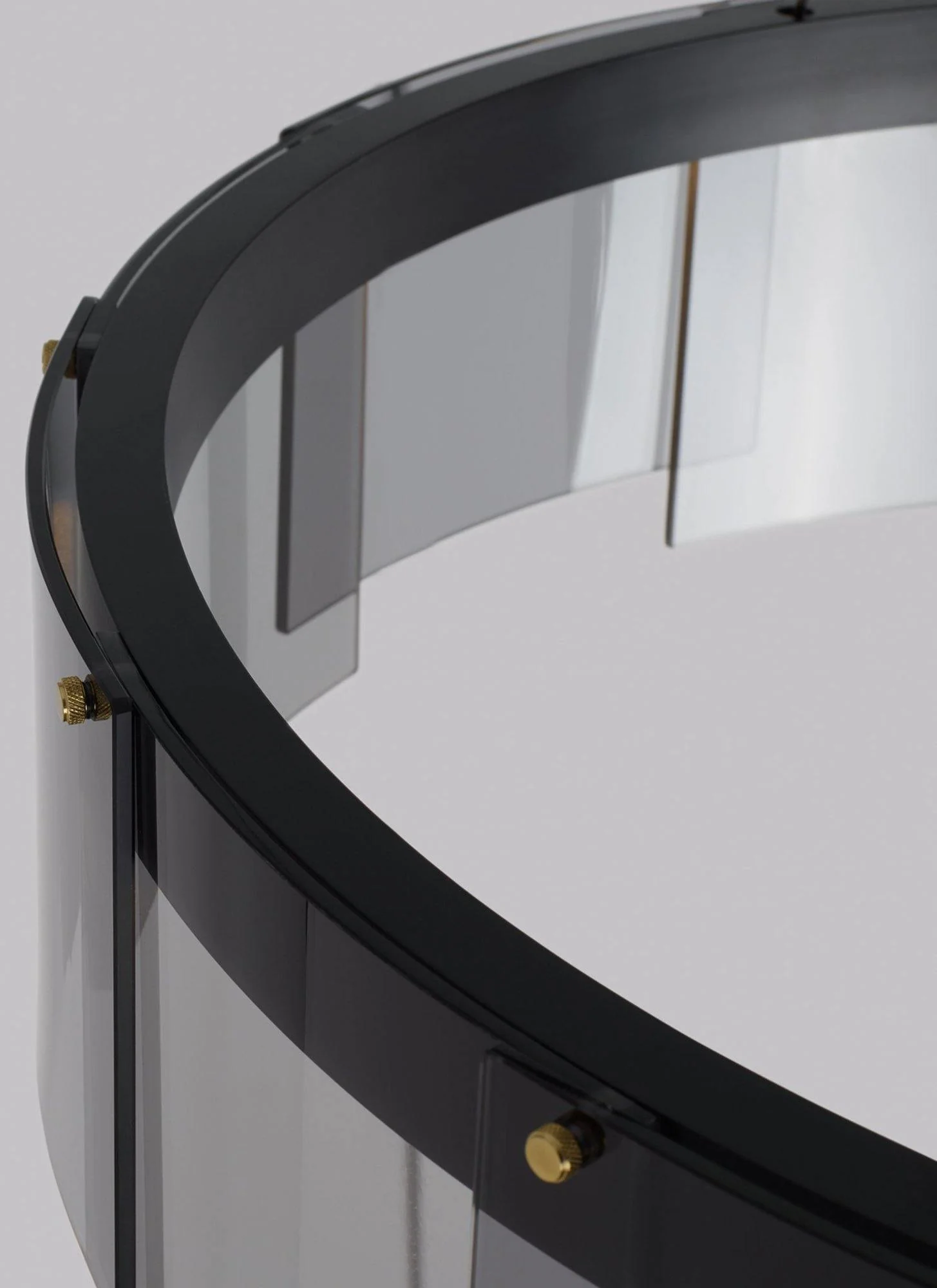 Lustra Chandelier LED Ring Black Glass Modern - Image 31