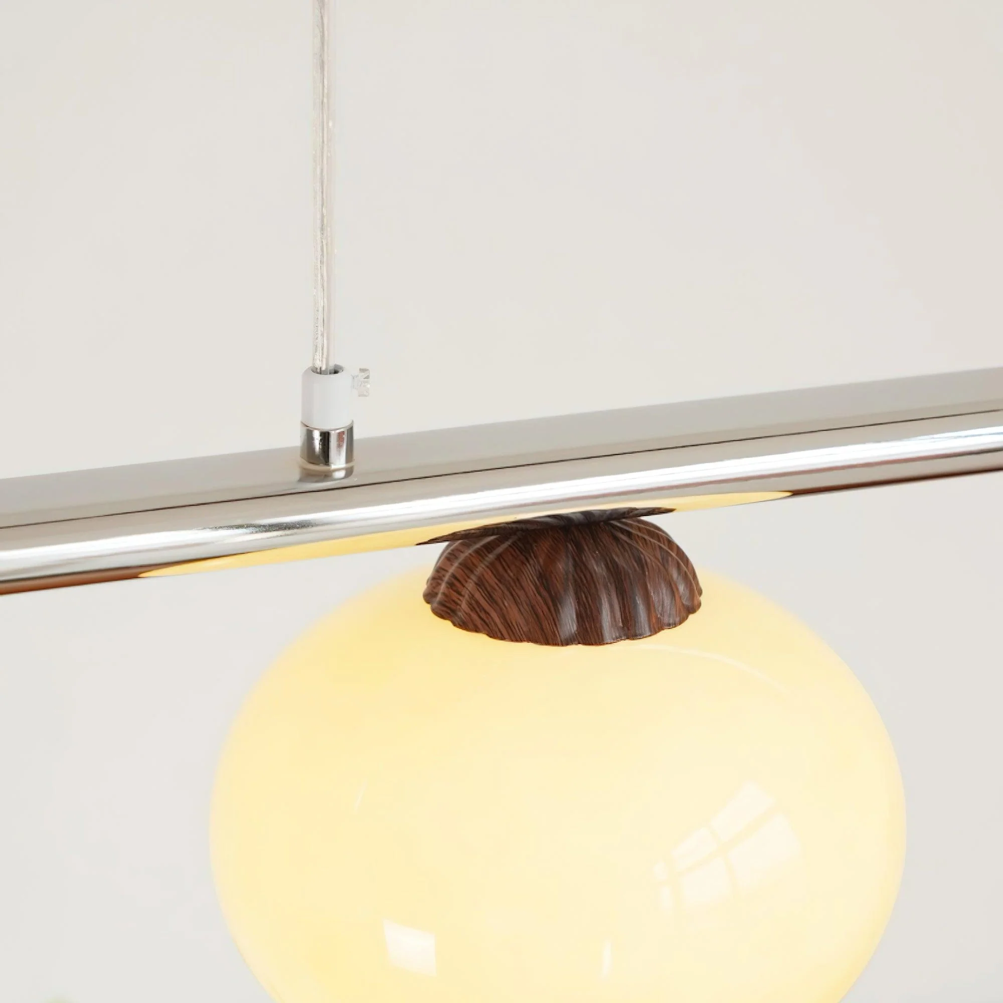 Lustra Chandelier Linear Glass Persimmon Shades - Image 7