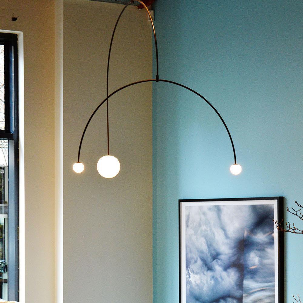 Lustra Chandelier Mobile Black Minimalist - Image 11