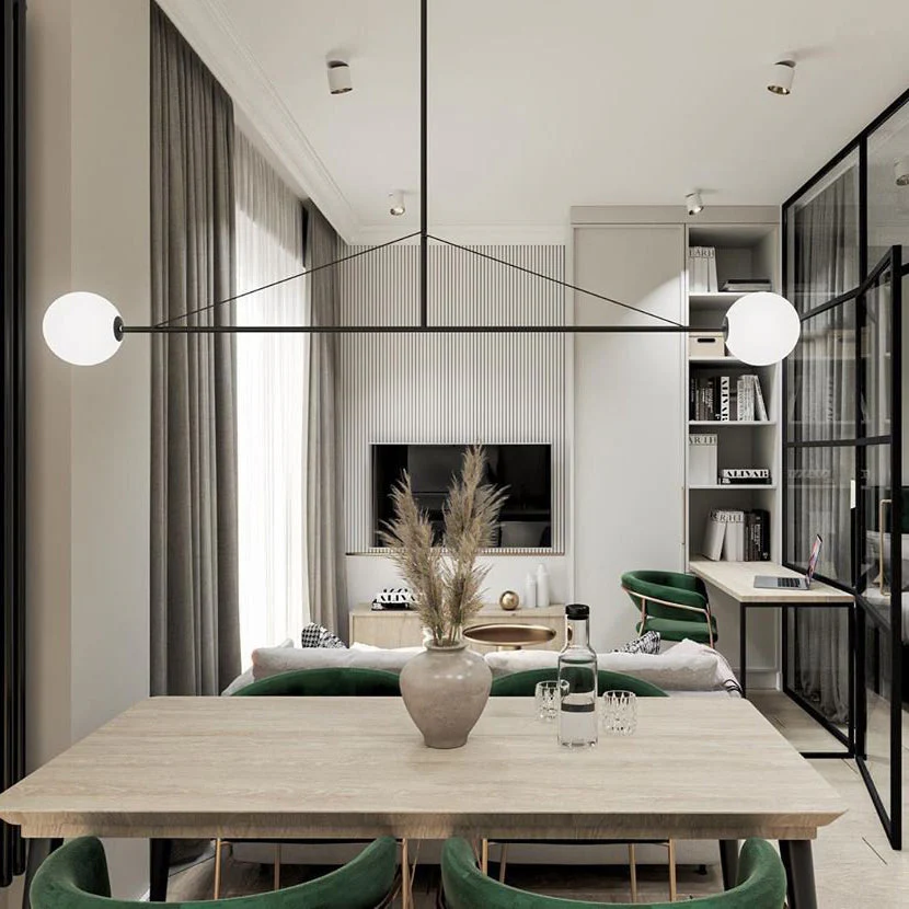 Lustra Chandelier Mobile Black Minimalist - Image 12