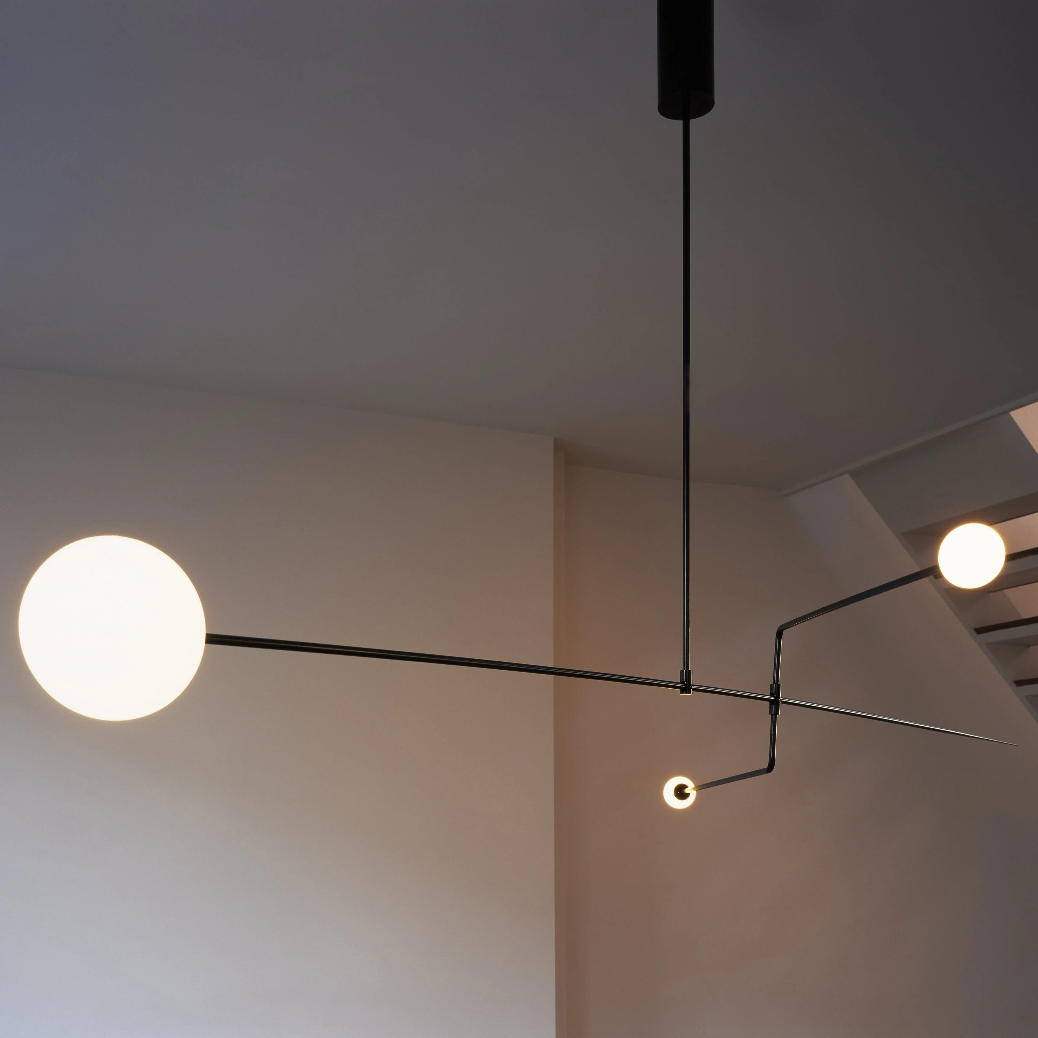 Lustra Chandelier Mobile Black Minimalist - Image 135