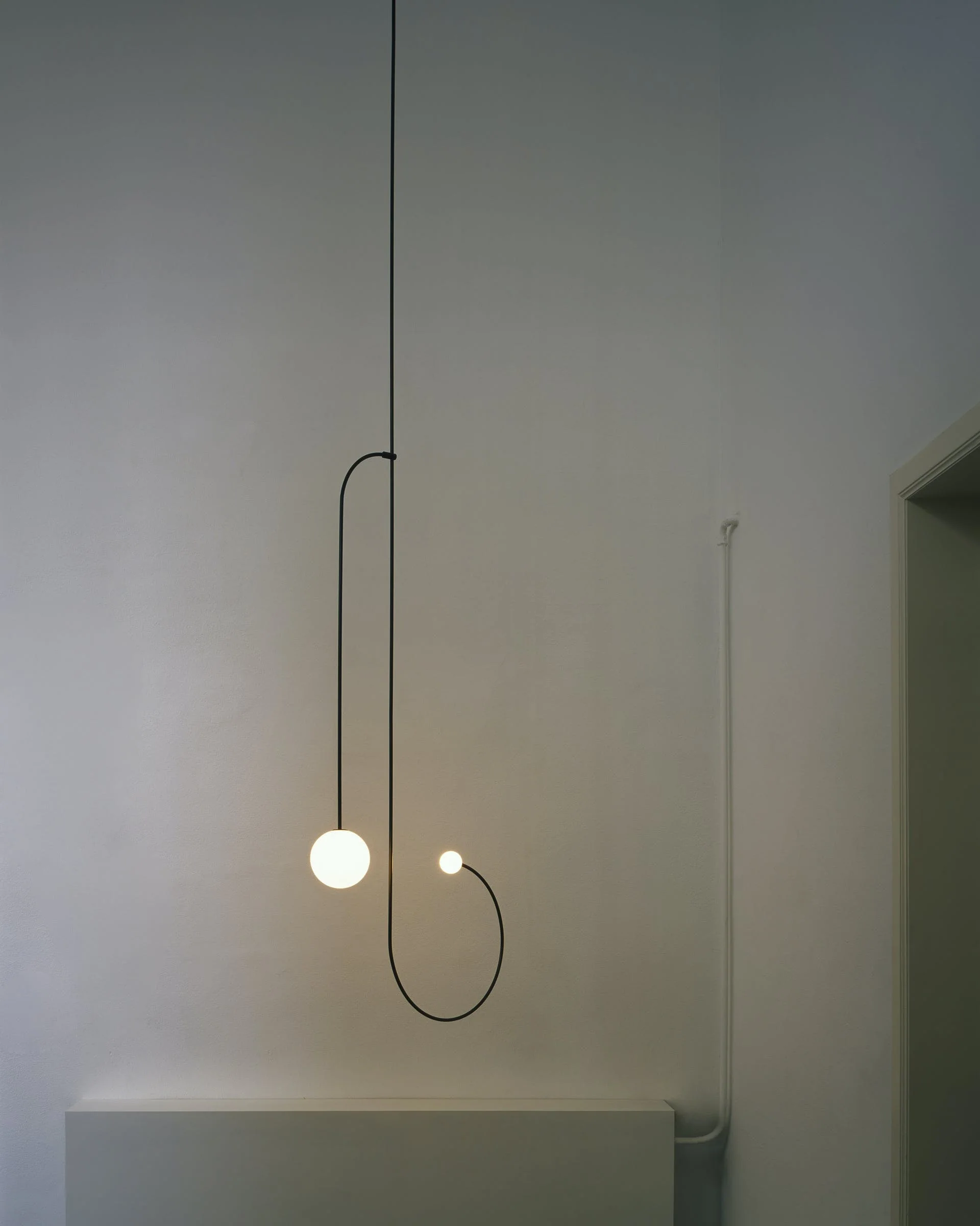 Lustra Chandelier Mobile Black Minimalist - Image 147