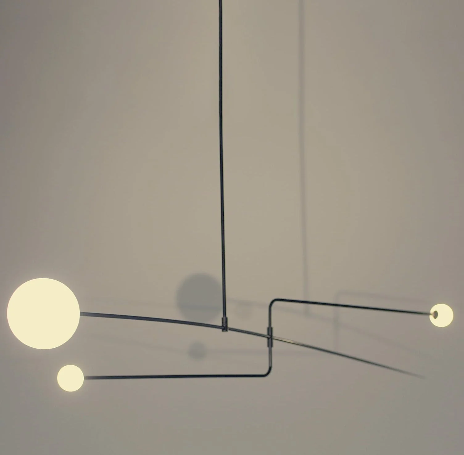 Lustra Chandelier Mobile Black Minimalist - Image 176