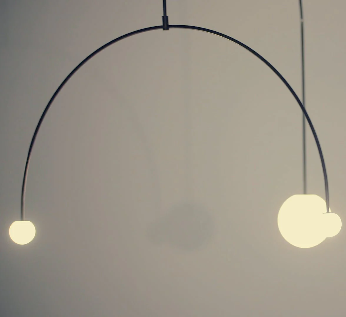 Lustra Chandelier Mobile Black Minimalist - Image 186