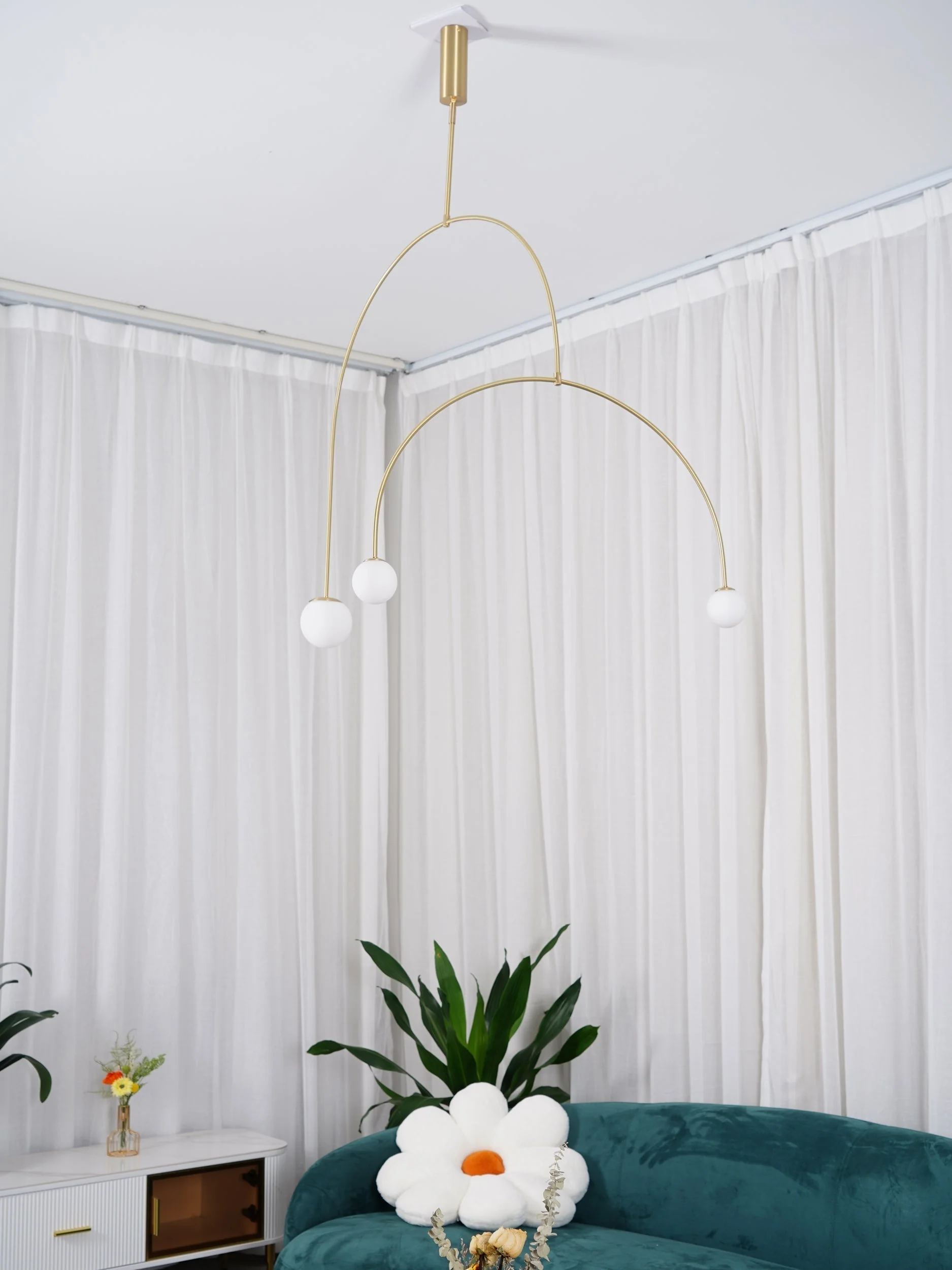 Lustra Chandelier Mobile Black Minimalist - Image 2