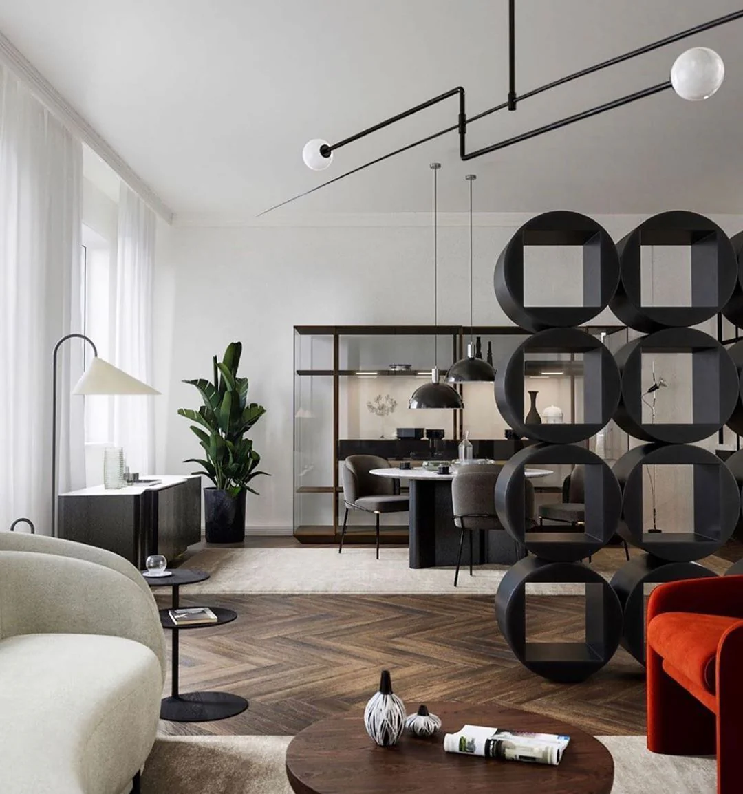 Lustra Chandelier Mobile Black Minimalist - Image 203