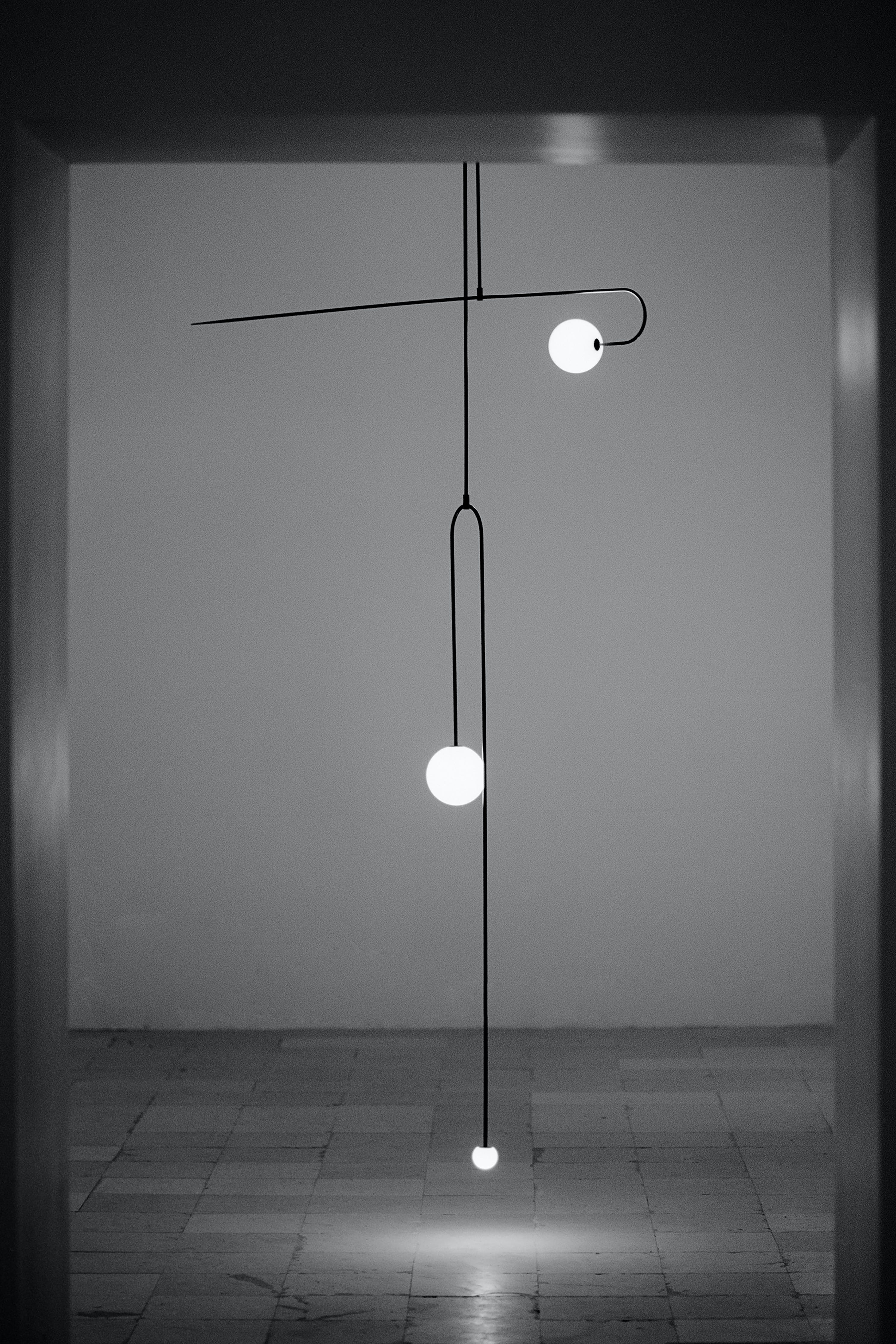 Lustra Chandelier Mobile Black Minimalist - Image 208