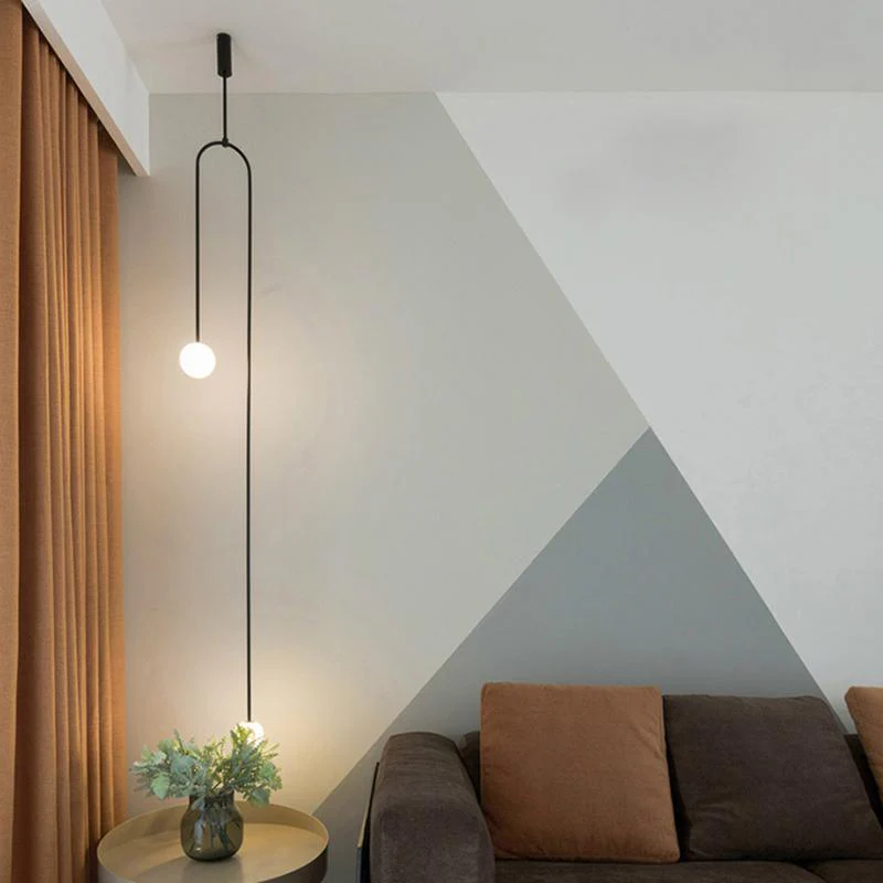 Lustra Chandelier Mobile Black Minimalist - Image 4