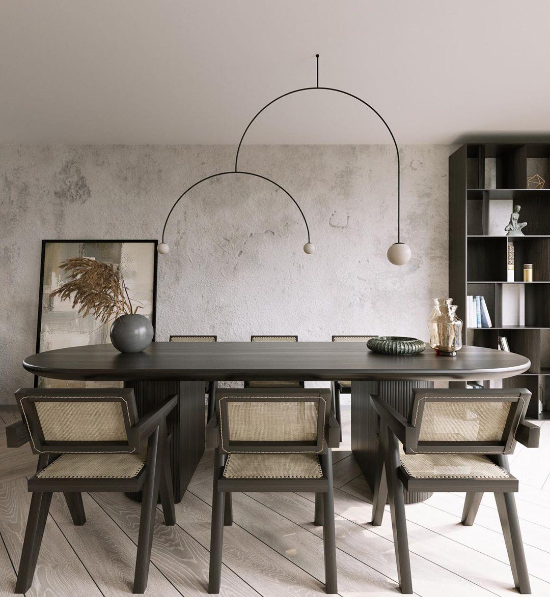 Lustra Chandelier Mobile Black Minimalist - Image 52