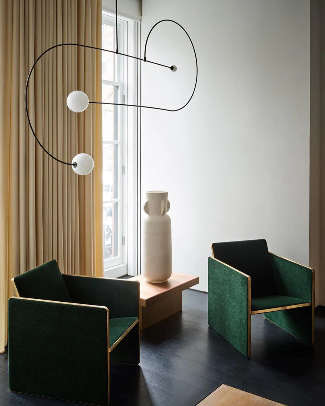Lustra Chandelier Mobile Black Minimalist - Image 66