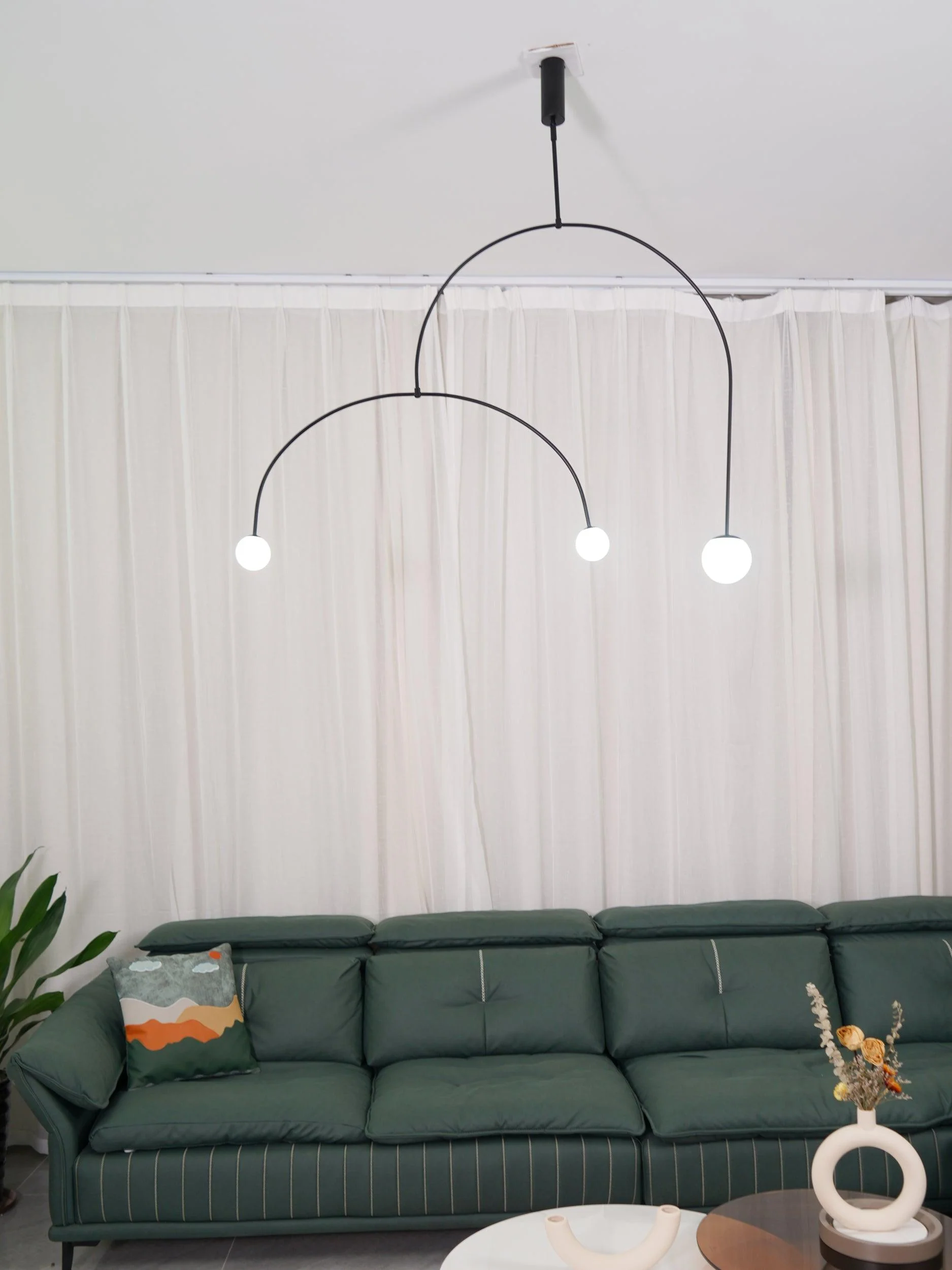 Lustra Chandelier Mobile Black Minimalist - Image 69
