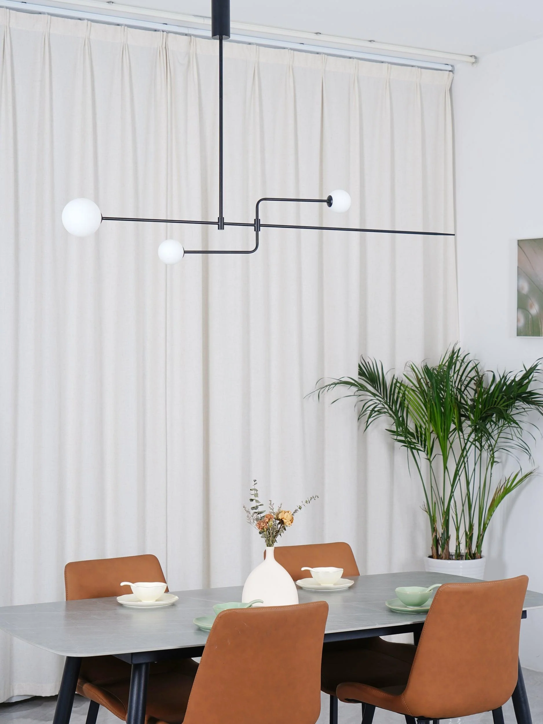 Lustra Chandelier Mobile Black Minimalist - Image 74