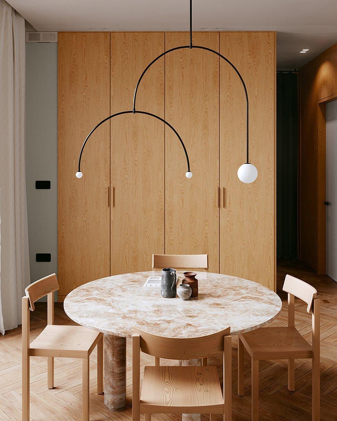 Lustra Chandelier Mobile Black Minimalist - Image 78