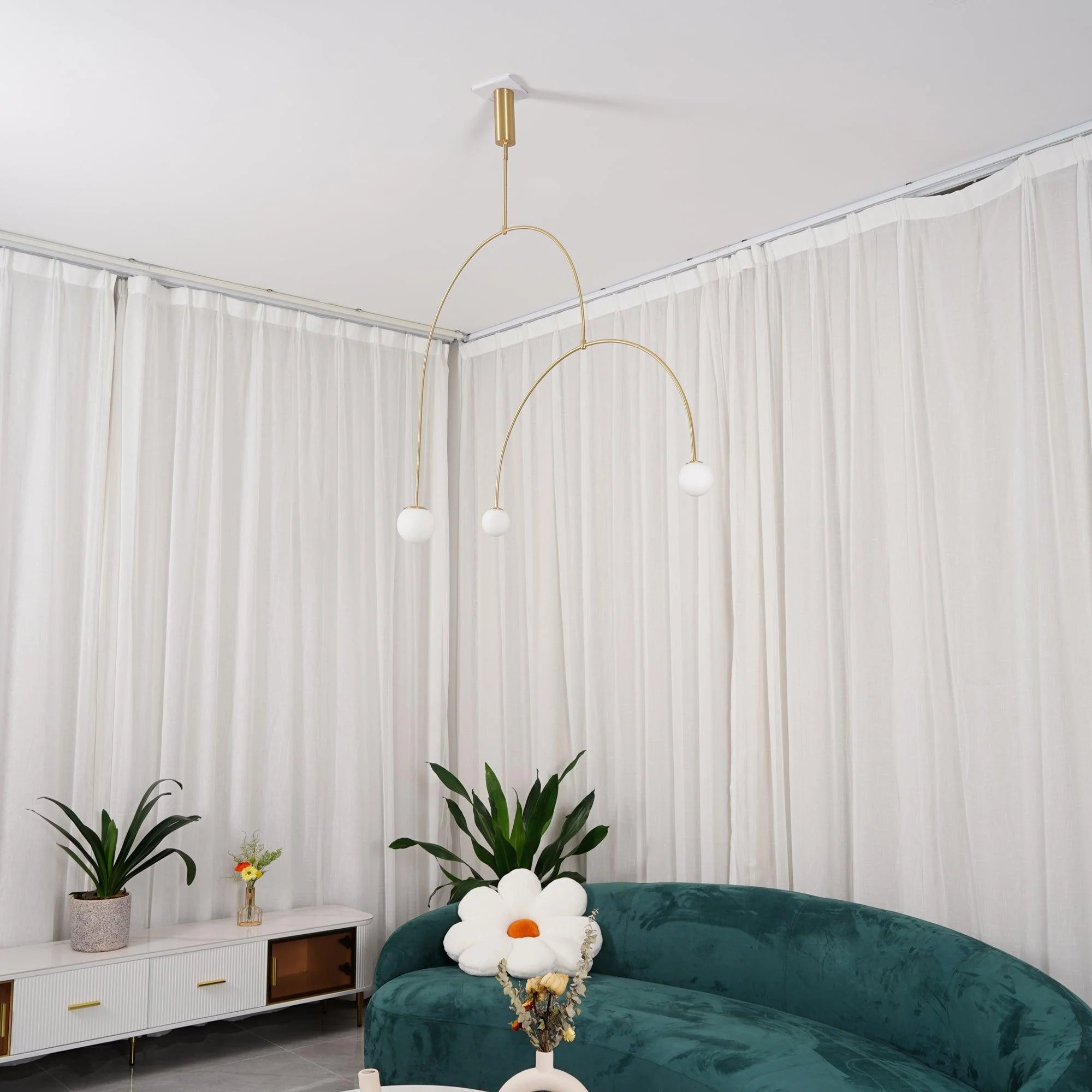 Lustra Chandelier Mobile Black Minimalist - Image 81