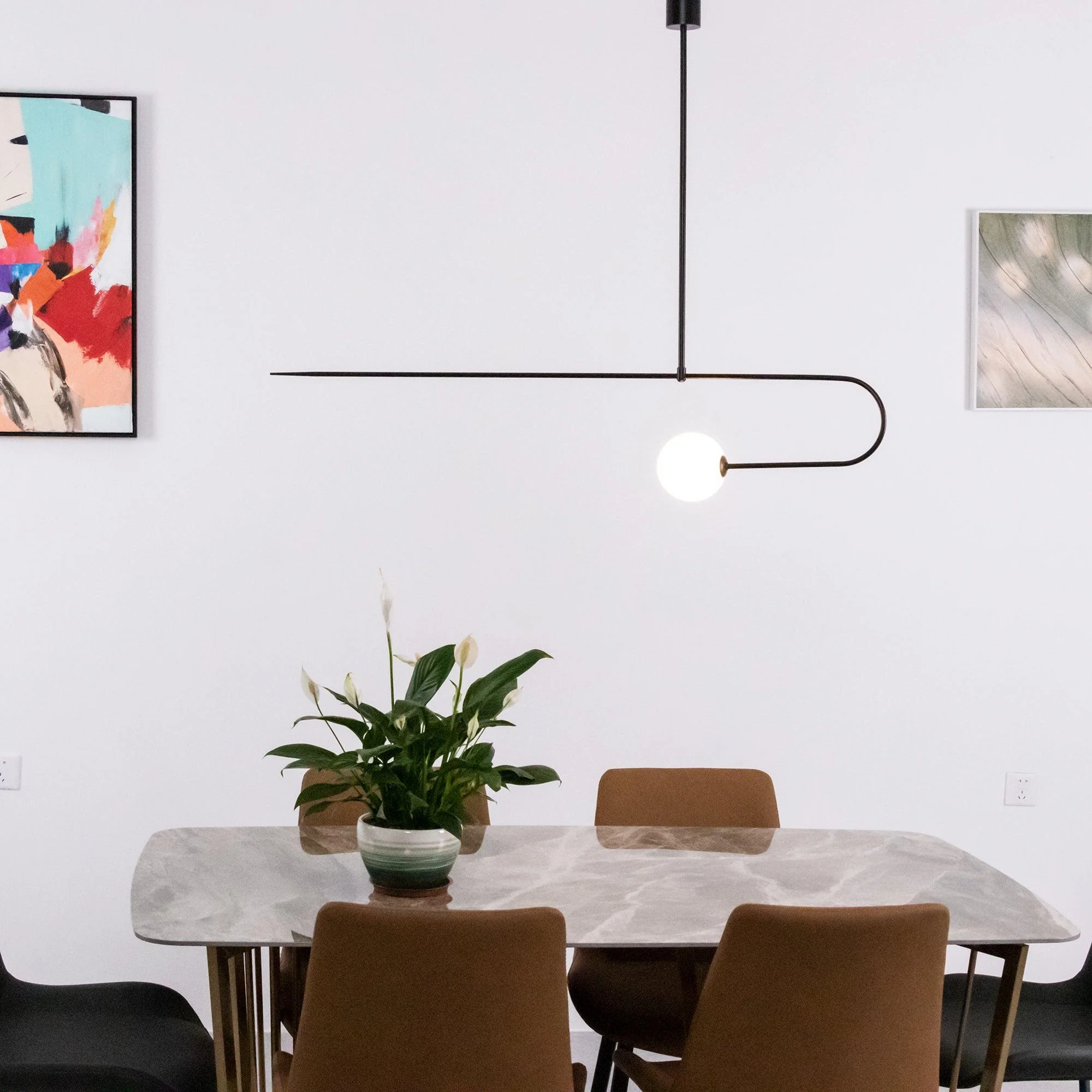 Lustra Chandelier Mobile Black Minimalist - Image 88