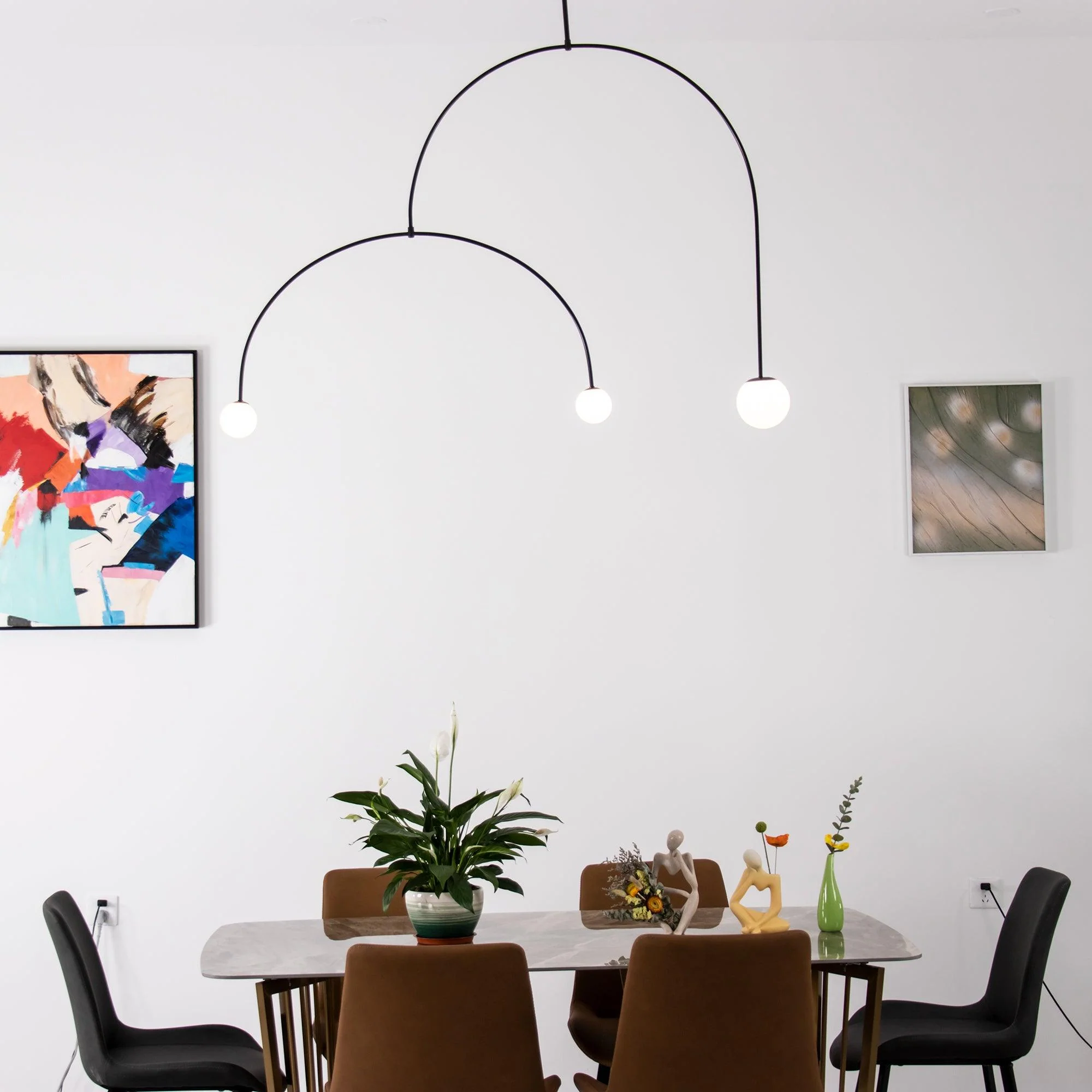 Lustra Chandelier Mobile Black Minimalist - Image 89