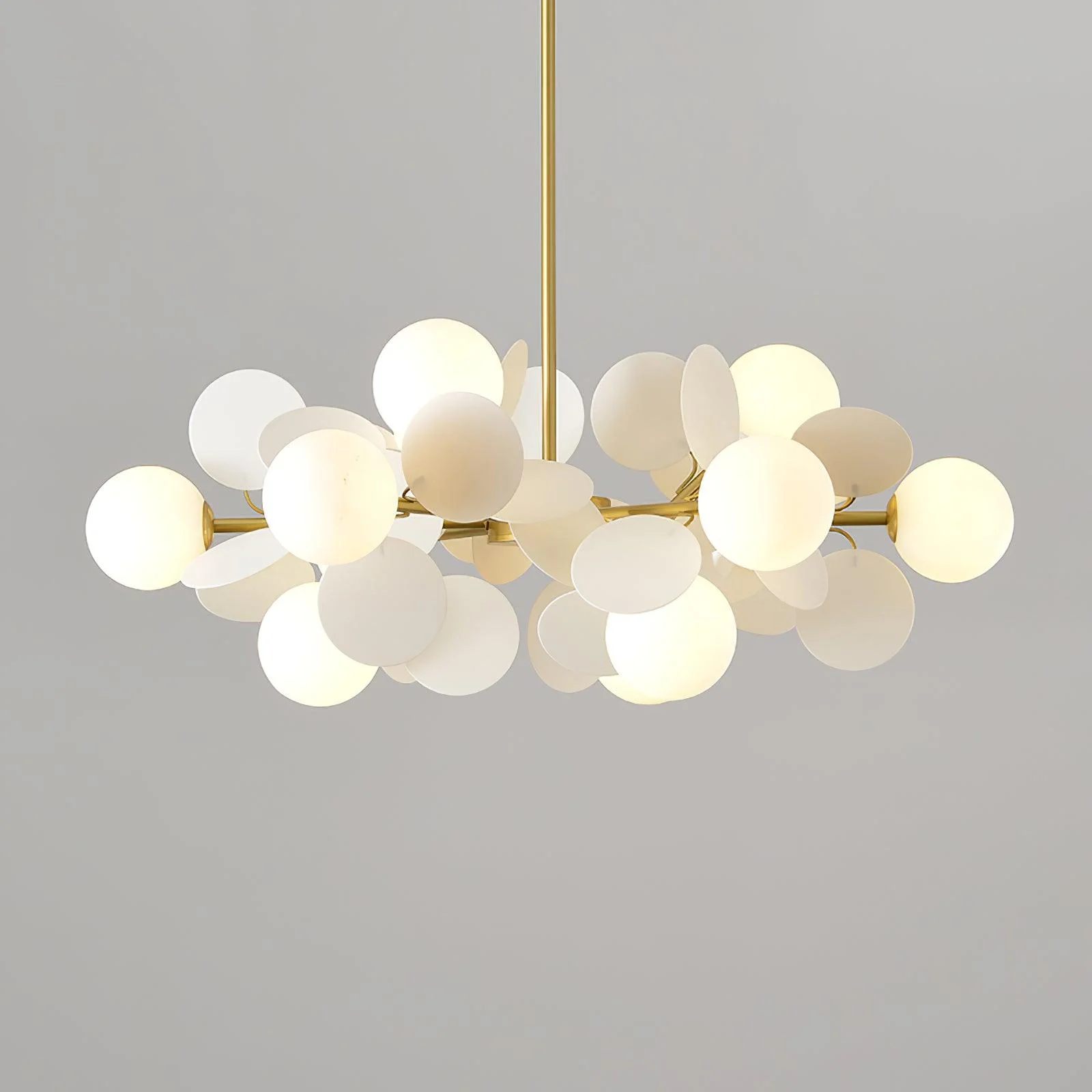 Lustra Chandelier Off White Tree Eight Open Shades - Image 67