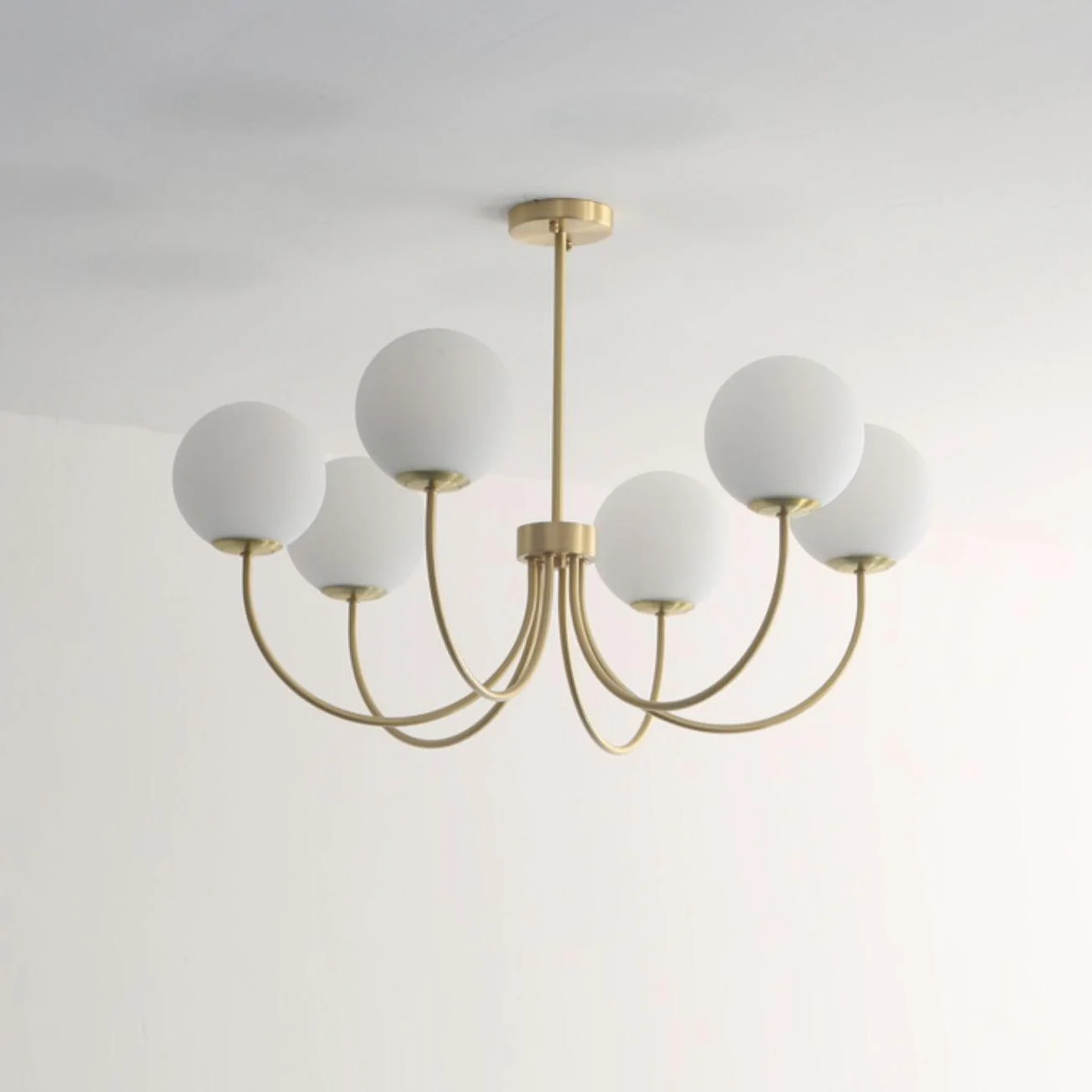 Lustra Chandelier Orillia Brass Globe Modern - Image 2