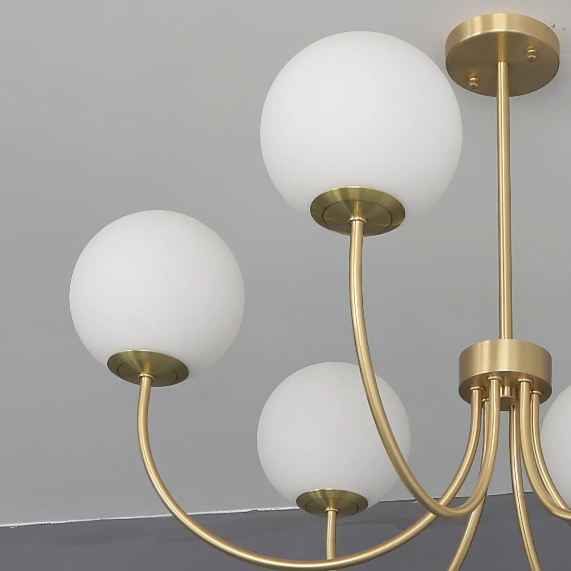Lustra Chandelier Orillia Brass Globe Modern - Image 5