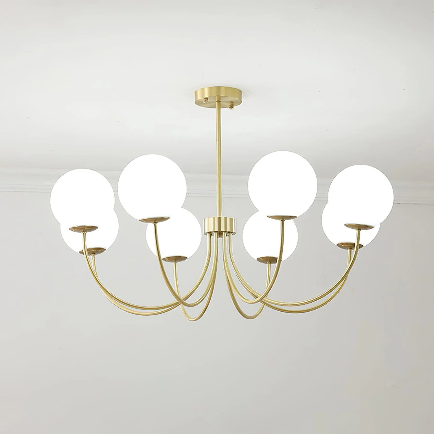 Lustra Chandelier Orillia Brass Globe Modern - Image 9