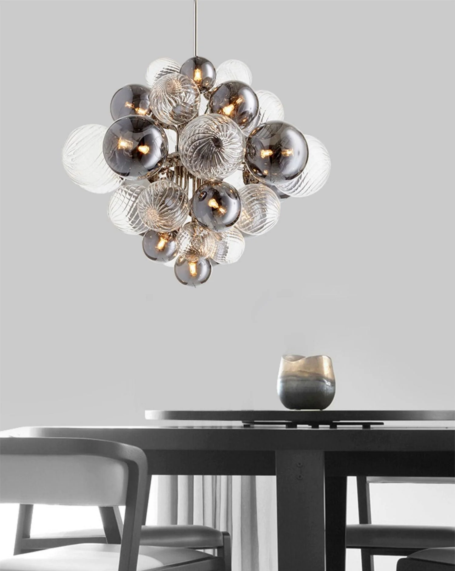 Lustra Chandelier Pallocino Chrome Glass Ball - Image 2