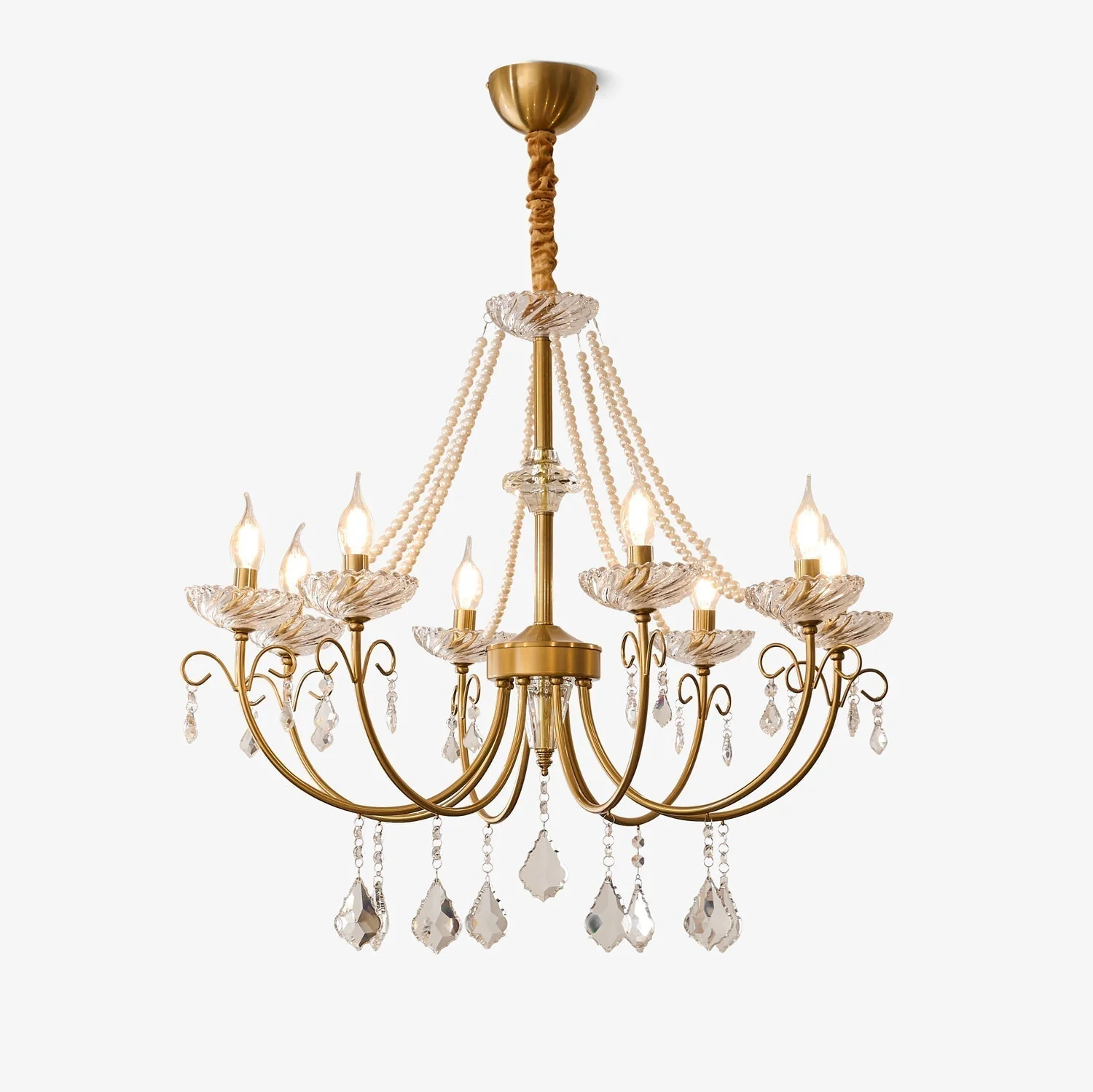 Lustra Chandelier Pearl Crystal Elegant Classic